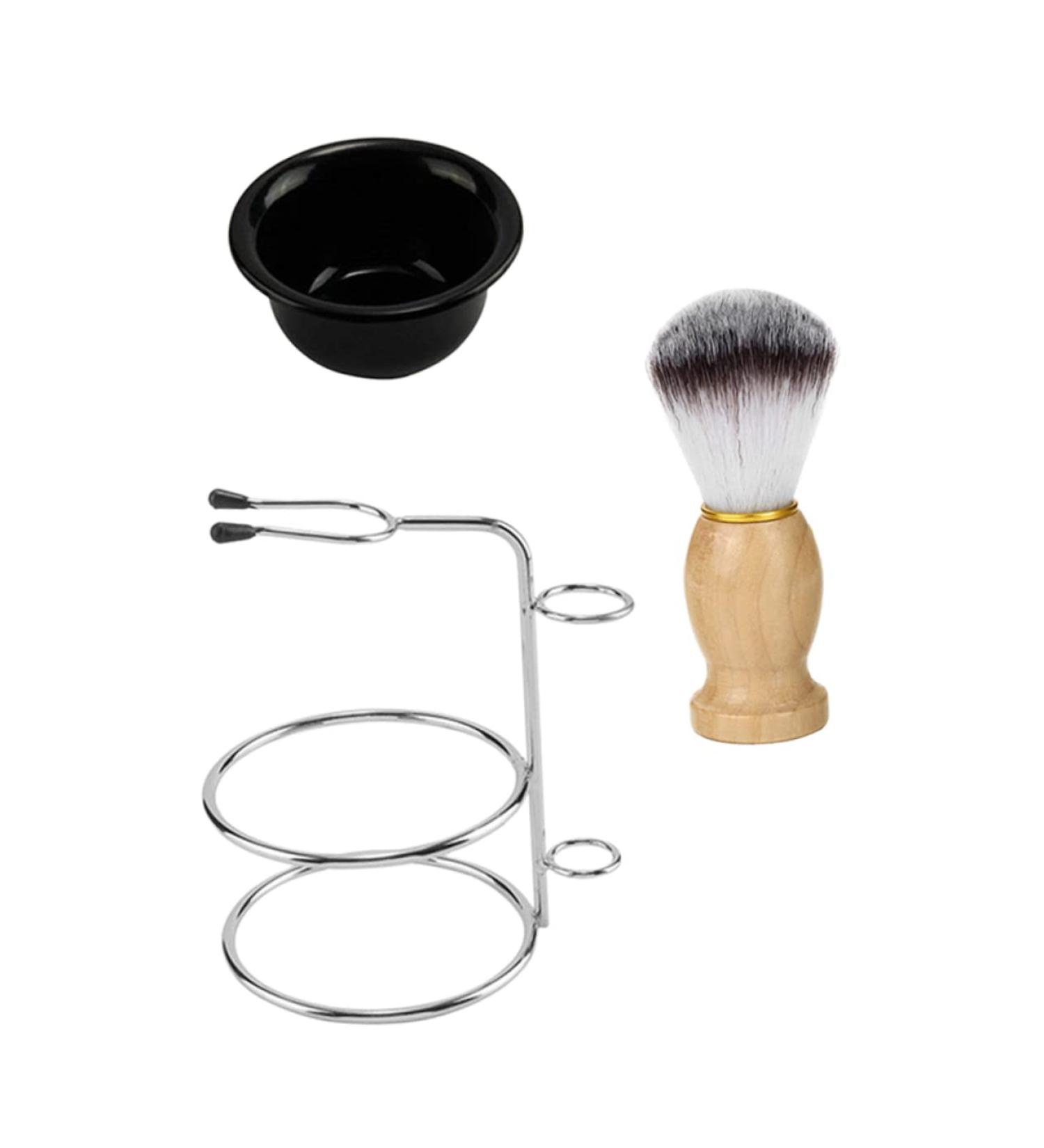 Frcolor Men's Shaving Set - Razor Brushes Beard Brush & Soap Shell | Premium Stainless Steel Grooming Tools for Perfect Shave - Buy Online on GoSupps.com