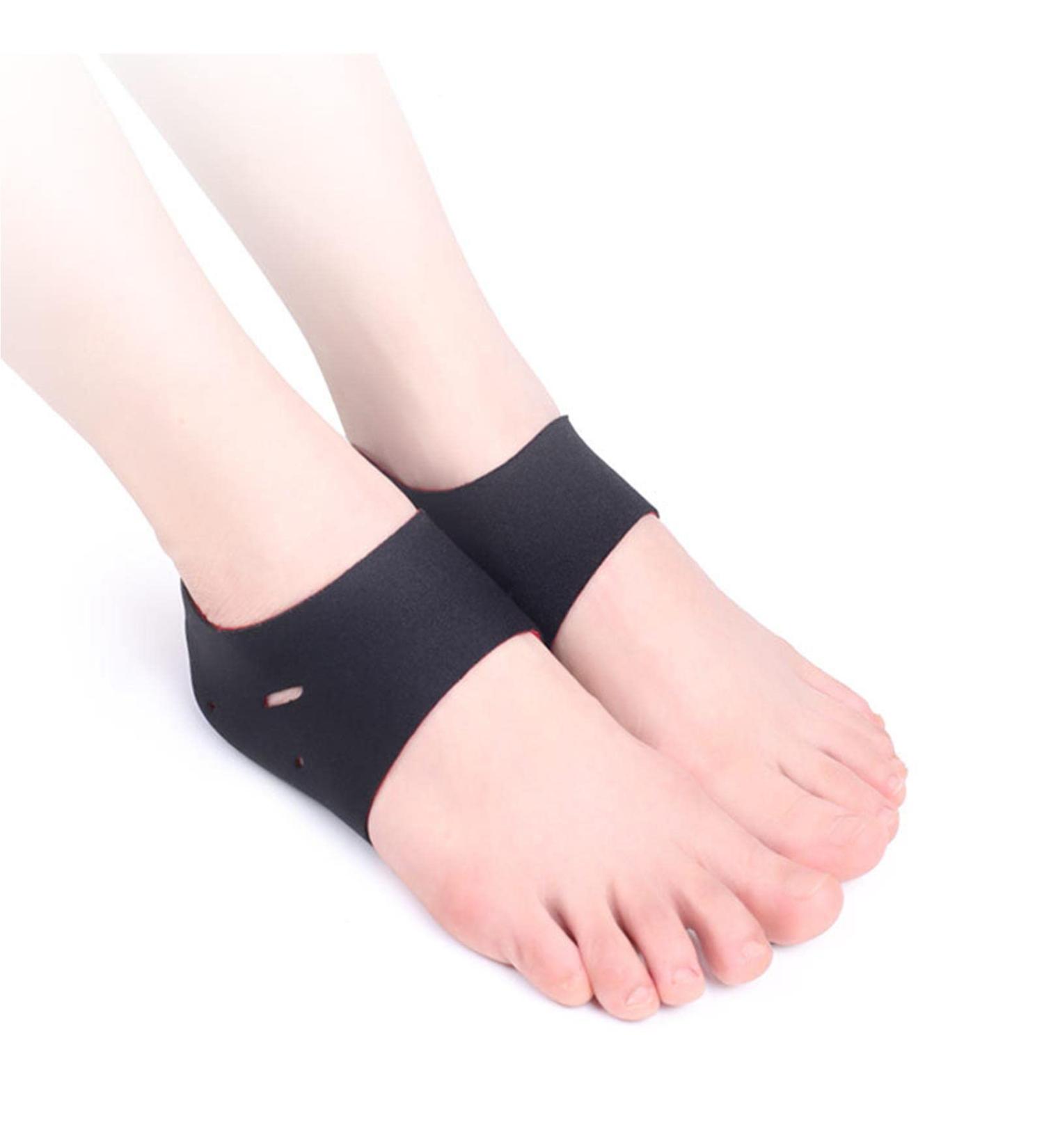 Yiida Moisturizing Gel Socks for Cracked Heels - Toe-Free Spa Socks for Pain Relief in Plantar Fasciitis & Heel Spurs - Buy Online on GoSupps.com