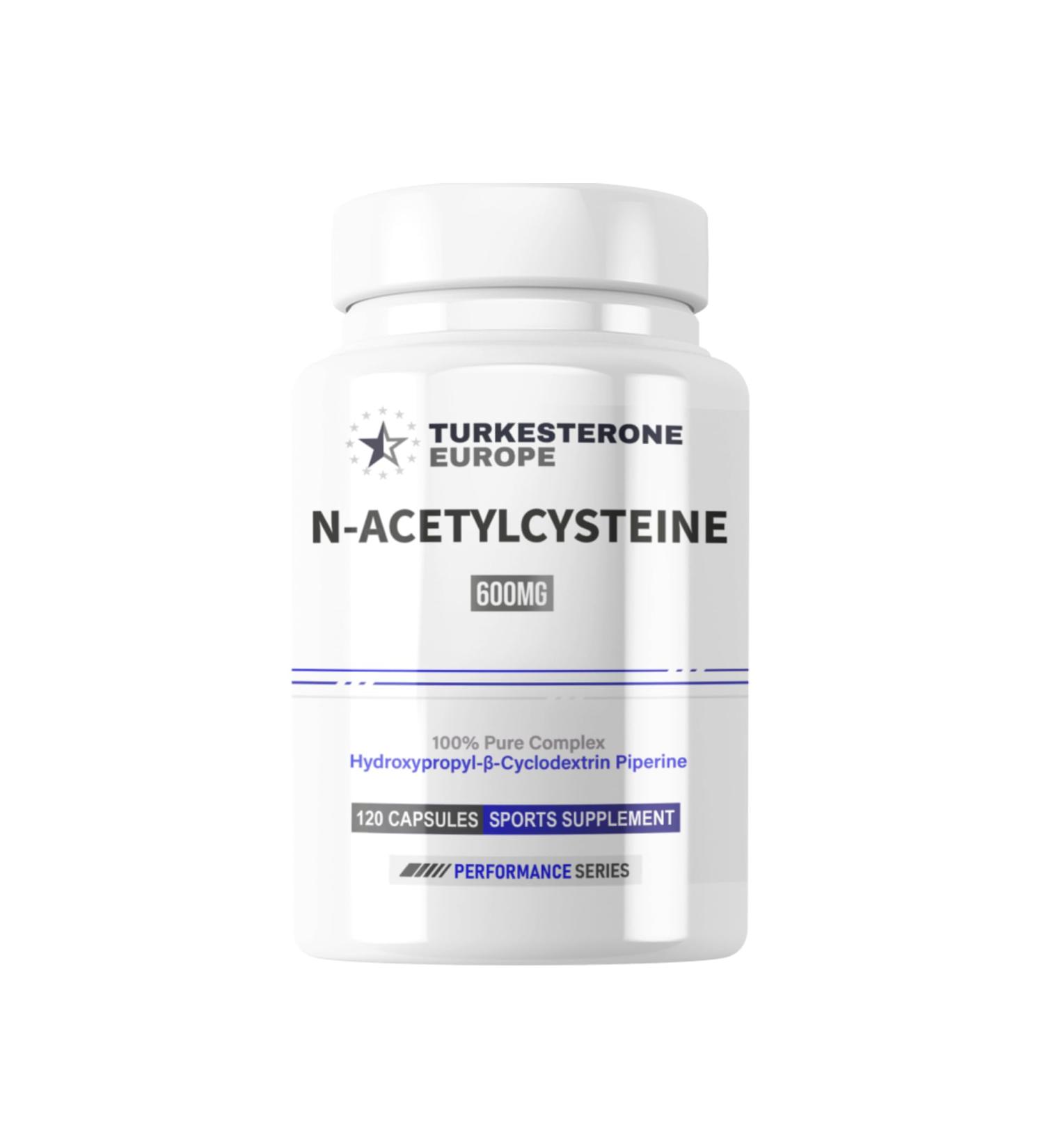 NAC 100 NAcetylcyste ne Complex met HydroPerine 120 Capsules 600mg Turkesterone Europe - Buy Online on GoSupps.com