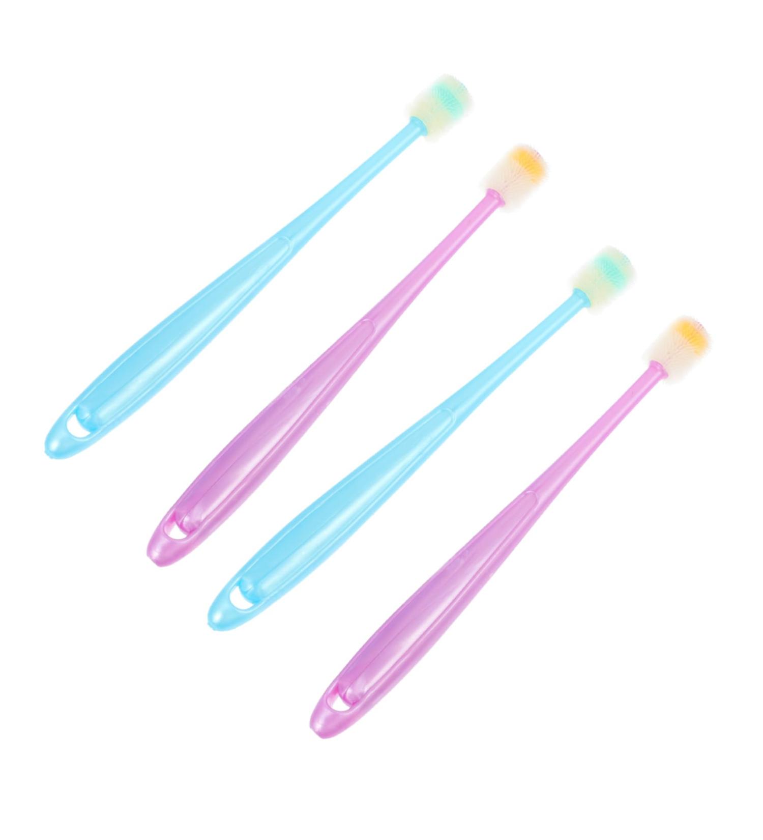Minkissy 4-Piece Baby Toothbrush Set | Soft Silicone Oral Care for 6-12 Months | Gentle Tooth Flap Cleaners for Toddlers - Buy Online on GoSupps.com