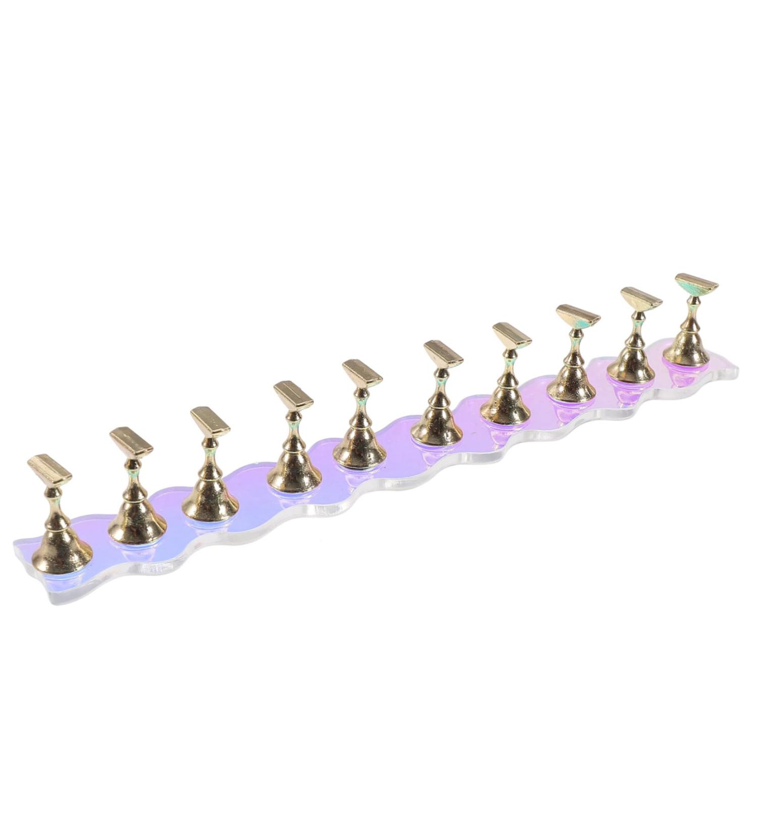 Ipetboom 1 Set False Nails Display Holder Nails Practice Nails Tips Practice Stand Press on Nails Holder Nail Holder Nail Tips Practice Holder Nail Display Stand Holder Metal Aurora Acrylic - Buy Online on GoSupps.com