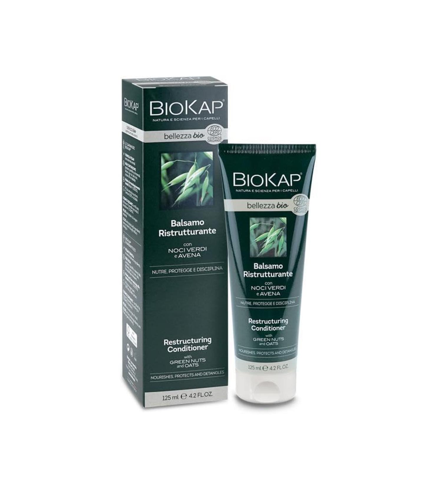 Biocap Bellezza Bio Restructuring Conditioner 125ml |Suitable for all hair types - dismantled and maintains the hair - organic extracts - vegan