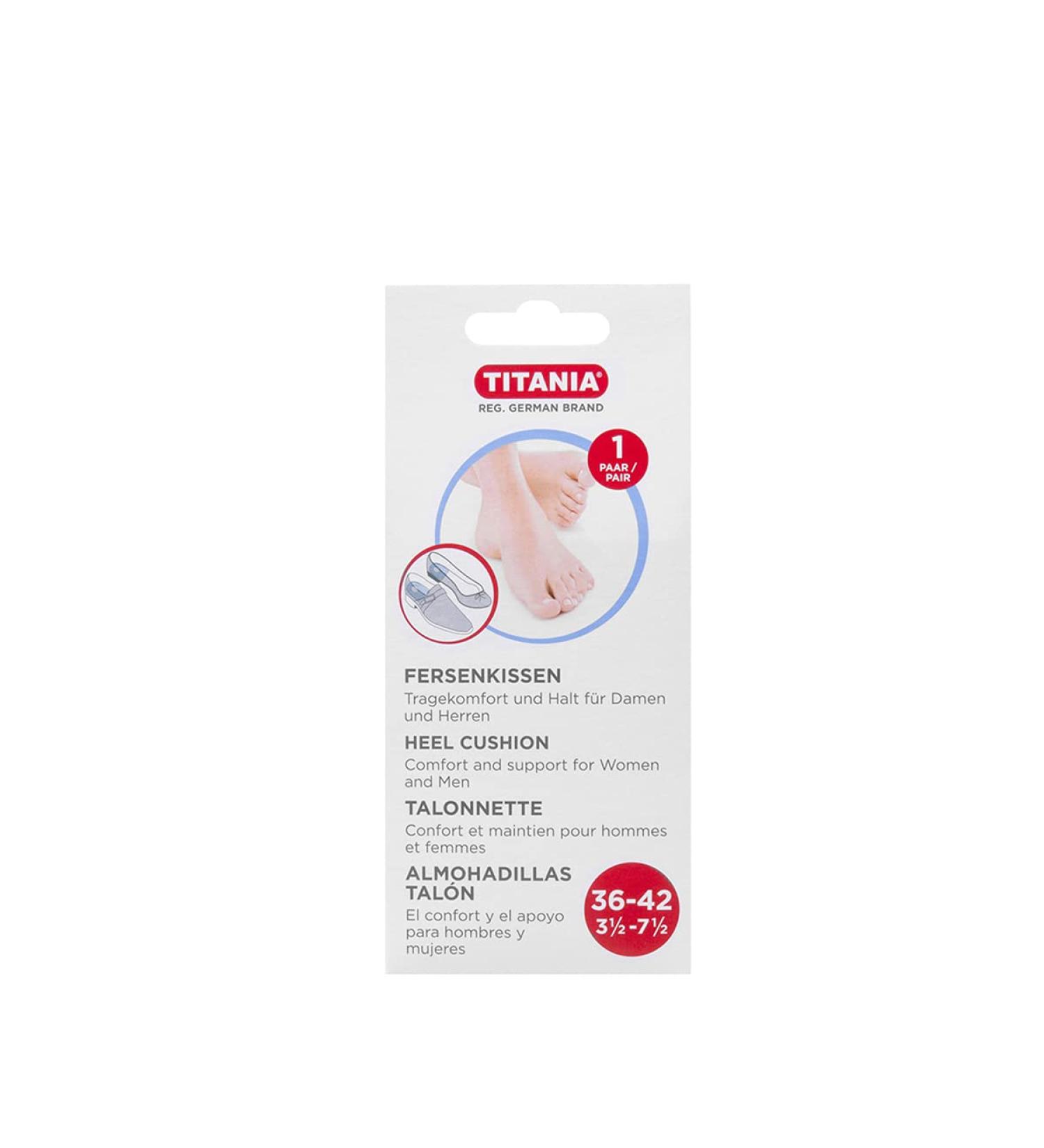 TITANIA heel cushions 1 pair folding box size 36-42 1 pack (1 x 33 g)