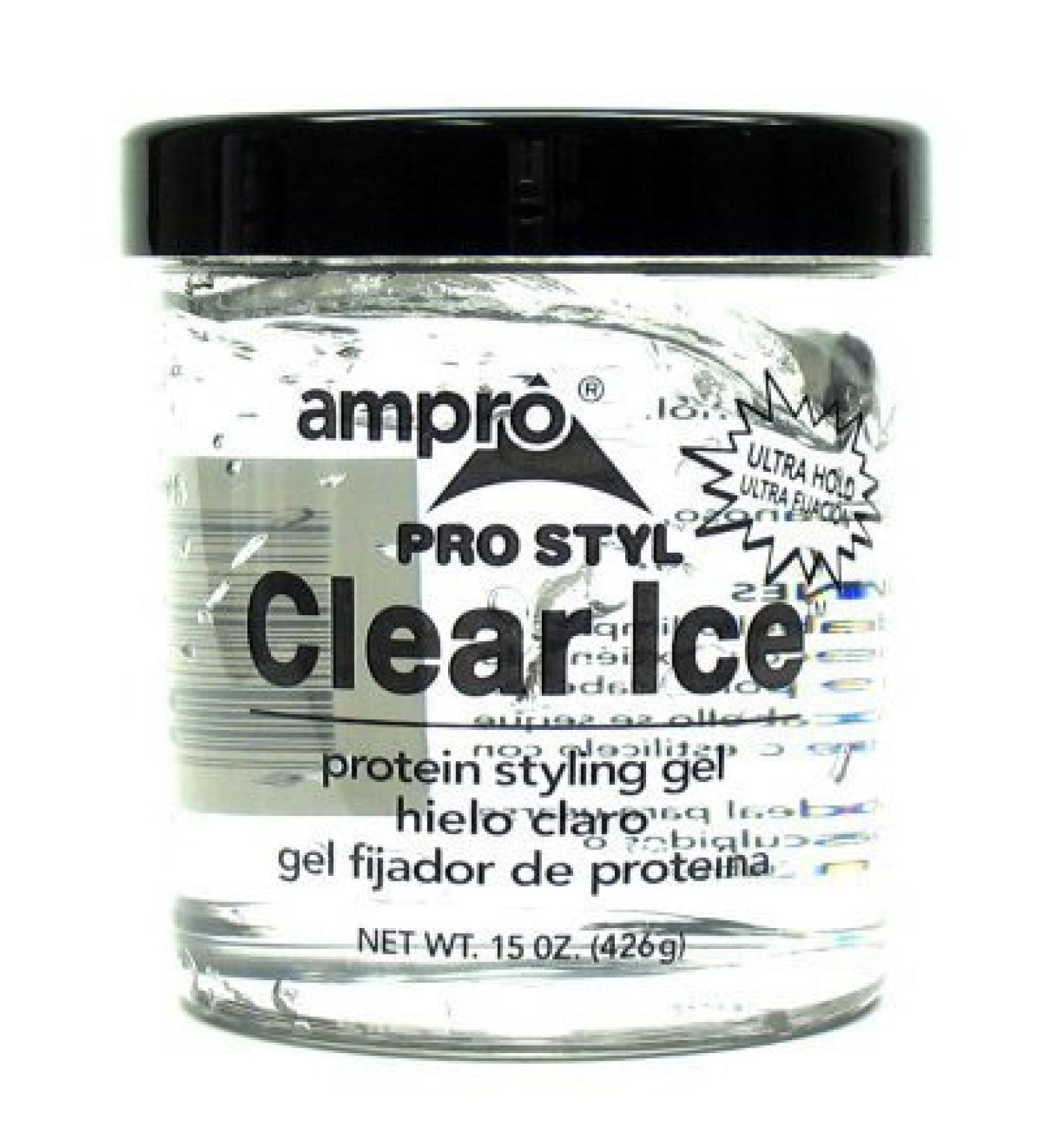 Ampro Pro Styl Clear Ice Protein Styling Gel  Ultra Hold  15 oz by Ampro