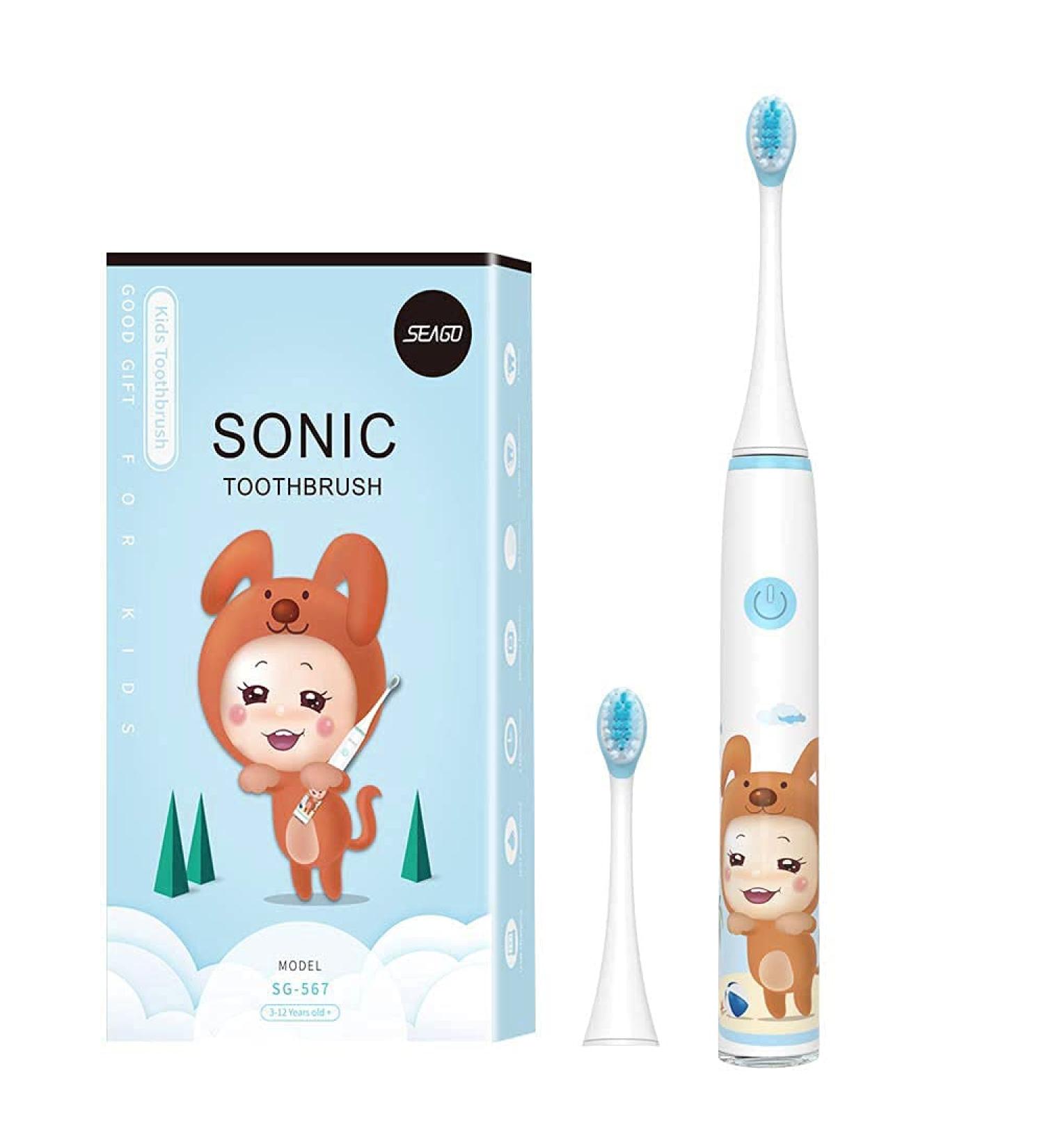 SEAGO Kids Electric Toothbrushes with Timer | Fast Charging Maglev Power | 2 Modes & 2 Replaceable Heads | for 3-12 Boys and Girls - Buy Online on GoSupps.com