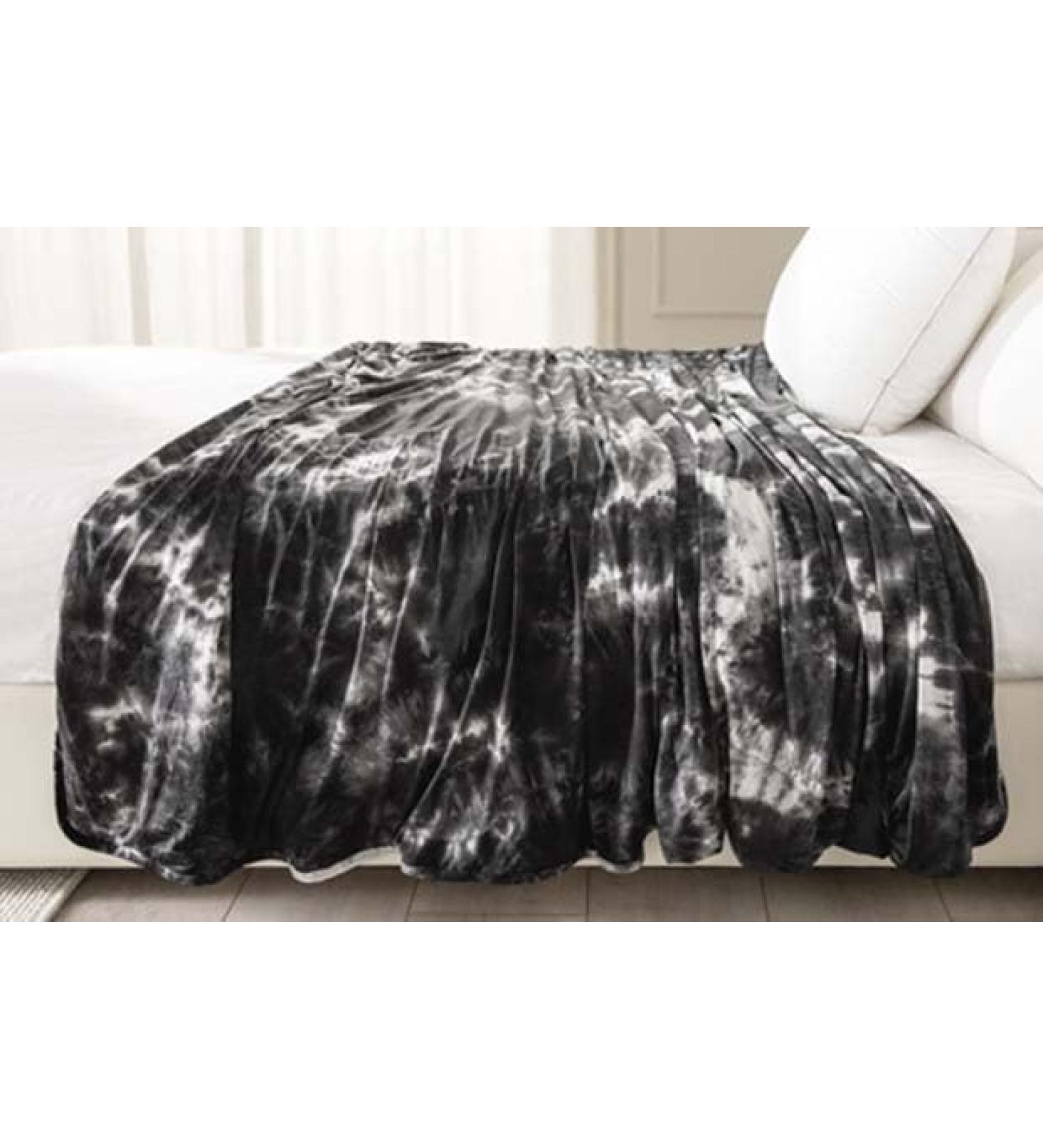 Guohaoi Cooling Blanket (90"x90"Queen Size) for Hot Sleepers and Night Sweats Decortive Tie Dye Arc-Chill Q-Max 0.5Cool Fiber Ultra Cold Breathable Comfortable Keep Cool Hypo-Allergenic All-Season Black Watercolor 90" 90"