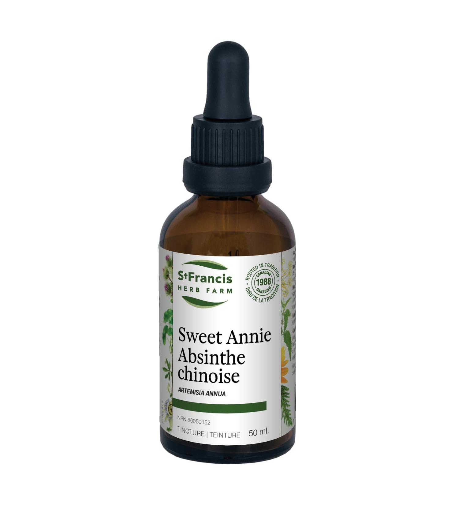 St. Francis Herb Farm Sweet Annie Herbal Tincture Liquid | Helps Control Fever Intestinal Dysbiosis Giardiasis & Candidiasis | Gluten-Free | Organic | Non-GMO | Lactose-Free | (50ml) 50 ml (Pack of 1) - Buy Online on GoSupps.com