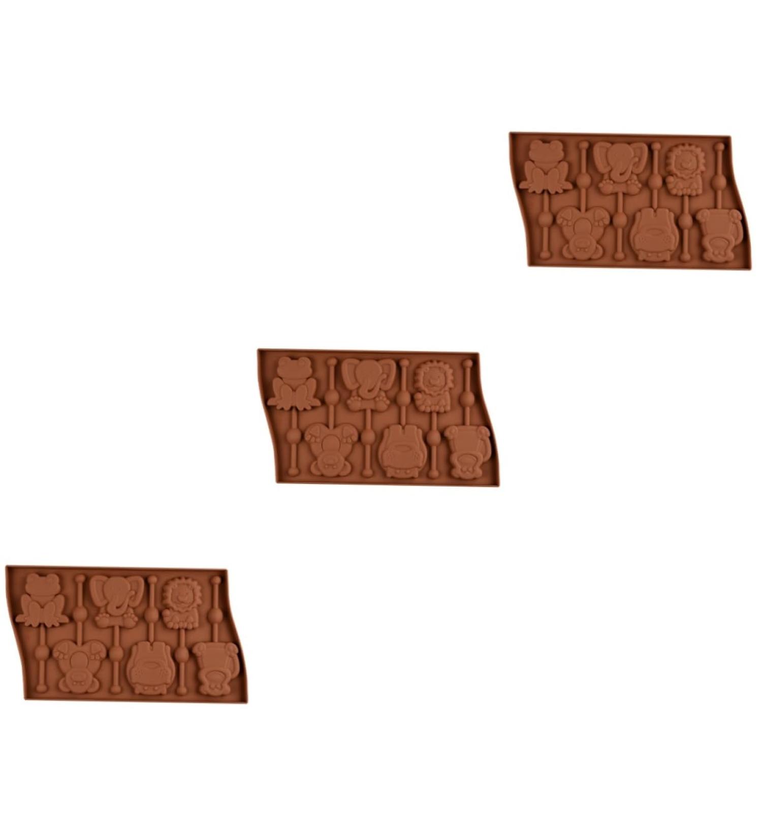 MAGICLULU 3pcs 6 Fondant Molds Animal Cake Baking Mold Silicone Gummy Mold Animal Stencils Ice Block Mold Silicone Baking Molds Candy Molds Baking Fondant Mold Cartoon Lollipop Mold mediumx3pcs As Shownx3pcs - Buy Online on GoSupps.com