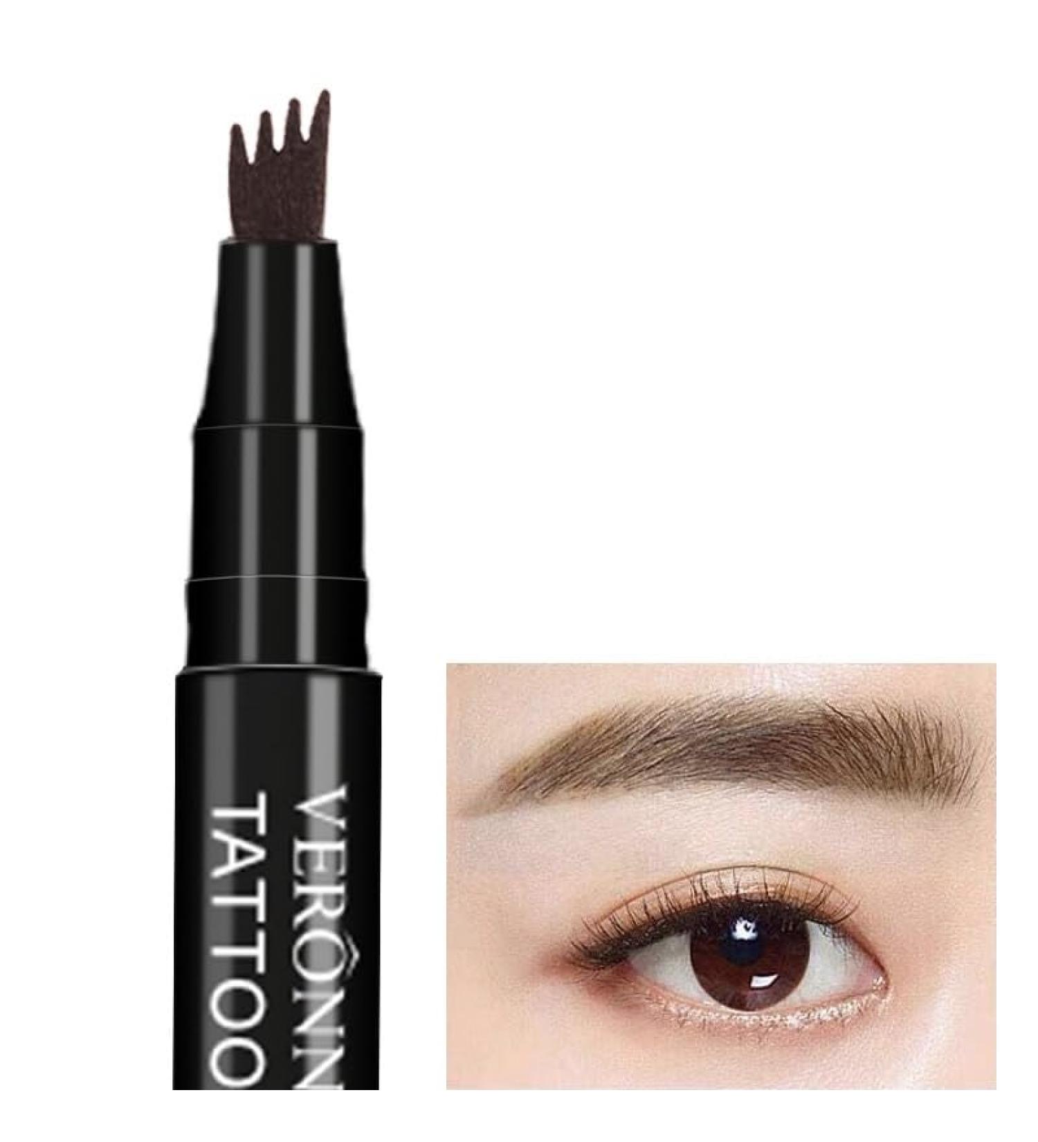 Four Forked Liquid Water Eyebrow Pencil 3D Simulation Native Eyebrow Natural Anti Sweat Eyebrow Pencil Four Colors (Color : 03) - Buy Online on GoSupps.com