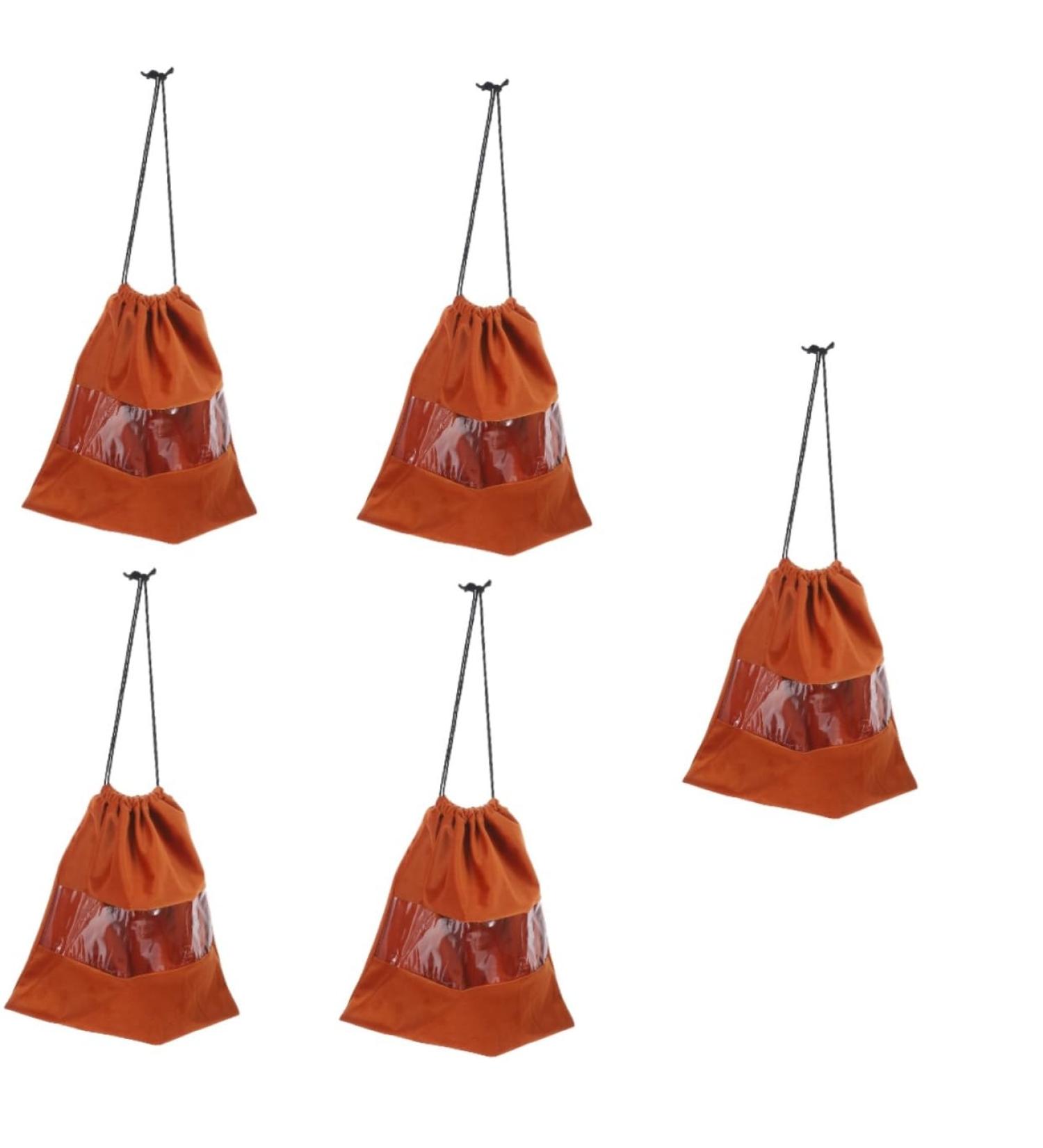 Baluue 5pcs Suede Cosmetic Bag Hair Dryer Storage Bags Pvc Coffee Drawstring Hair Dryer Bags - Buy Online on GoSupps.com