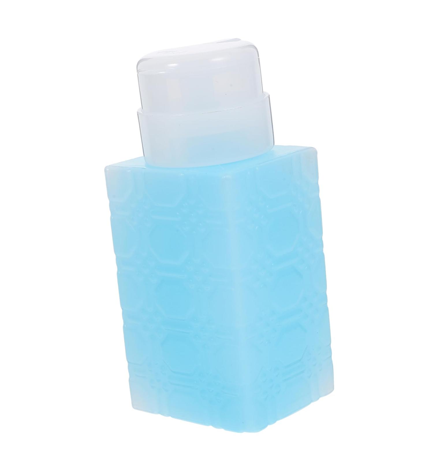 SOESFOUFU makeup remover dispenser face makeup remover dispenser travel automatic nail polish remover dispenser pump water bottle Press bottle shampoo bottle 6x5x13cm Blue - Buy Online on GoSupps.com