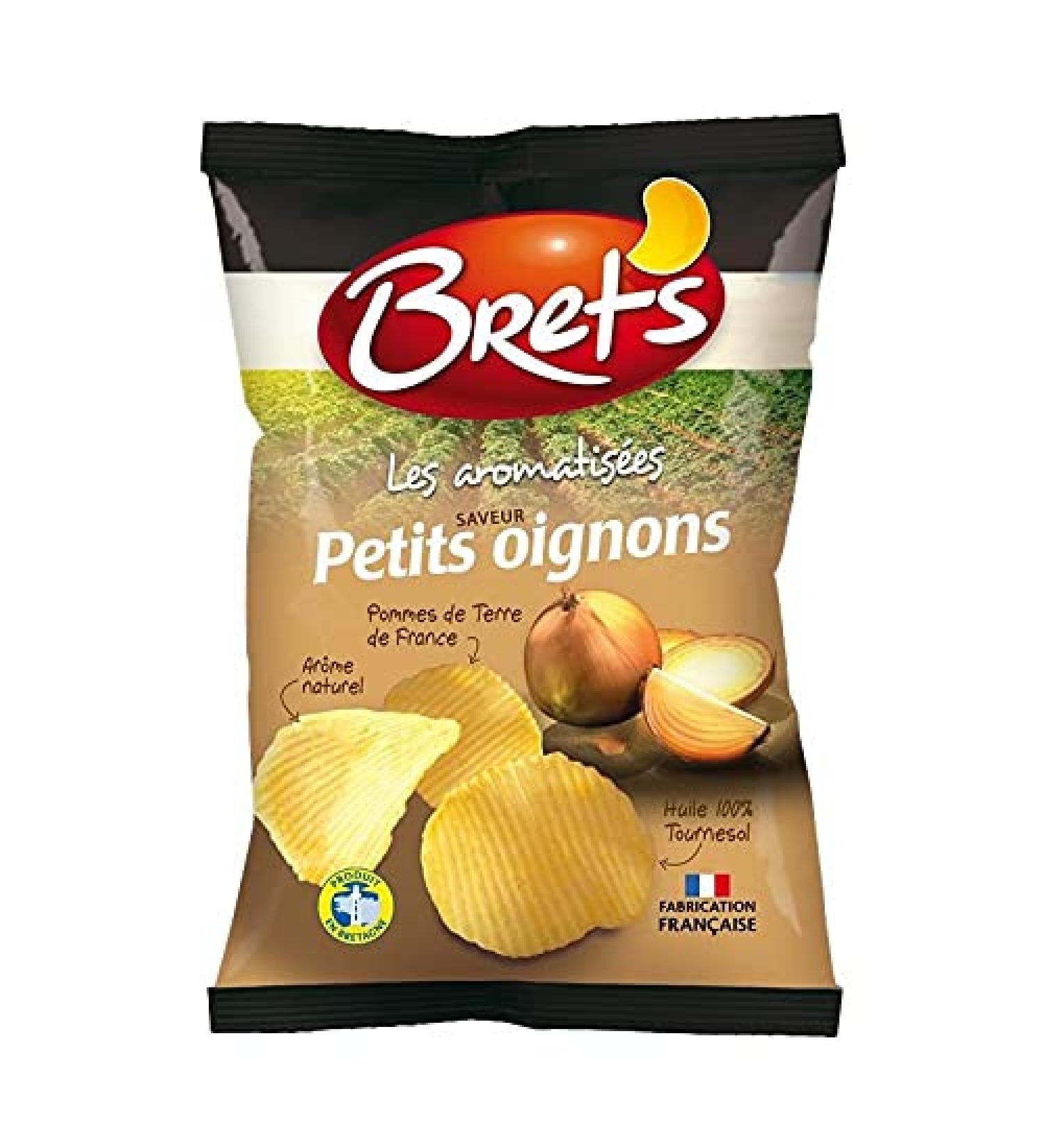 BRETS - Chips Saveur Petits Oignons 125G - Croustillantes et savoureuses - Id ales pour lap ritif - Lot De 4