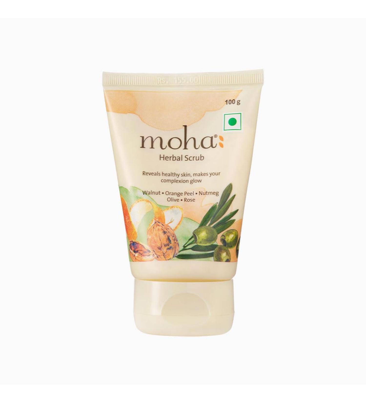 Charak Pharma Moha Herbal Face Scrub - Natural Exfoliation for Radiant Skin | International Shipping Available - Buy Online on GoSupps.com