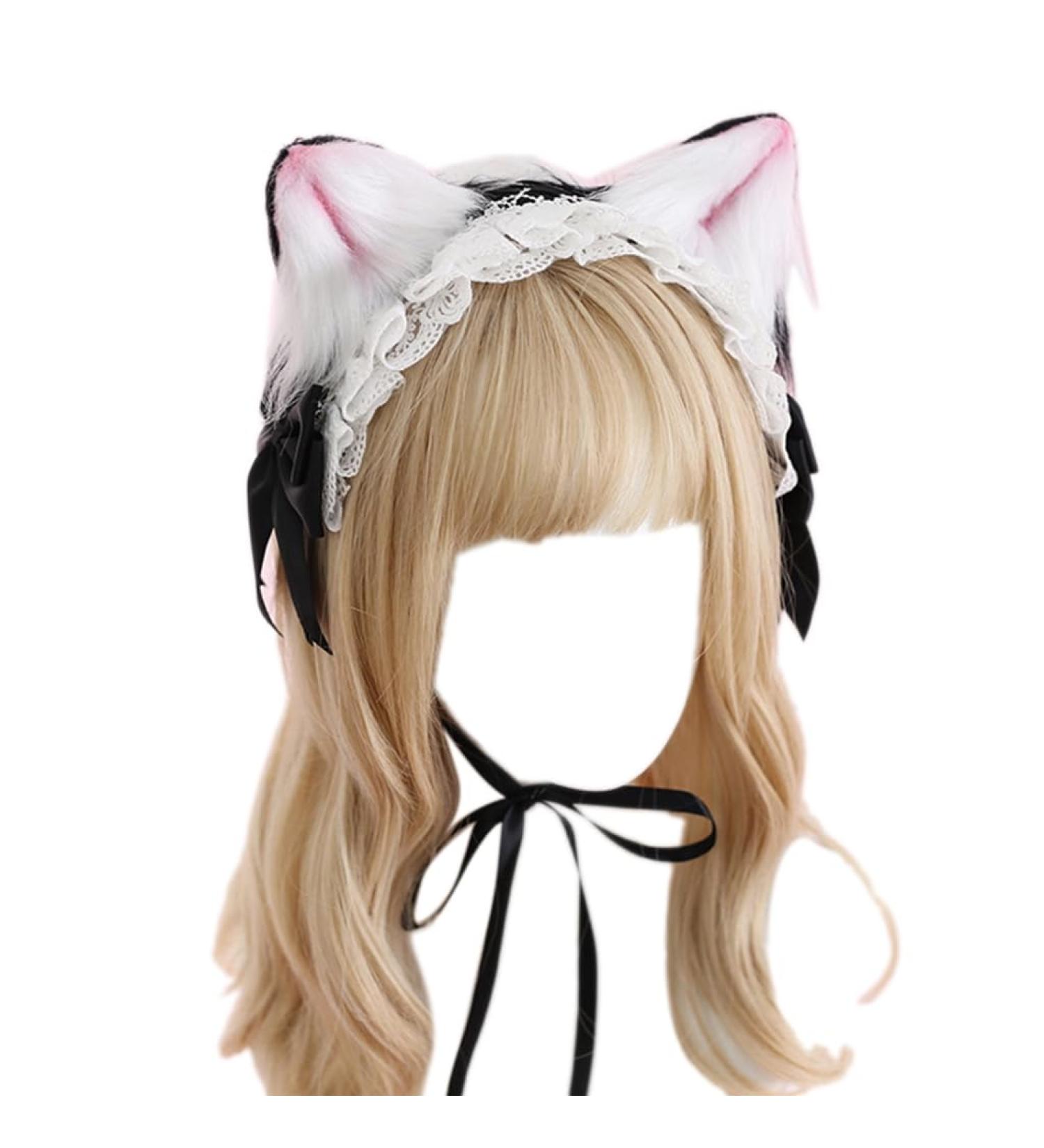 AJTUTUS Ear Headband with Detachable Tie for Women and Girls Supplies for Adults Women Female Costume Cosplay - Buy Online on GoSupps.com