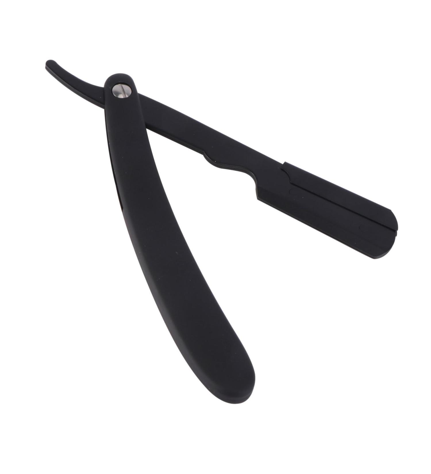 FRCOLOR Engraved Razor Holder - Manual Stainless Steel Shaving Tool for Men - Ideal for Straight Razors & Beard Grooming - Black (1 Count - Buy Online on GoSupps.com