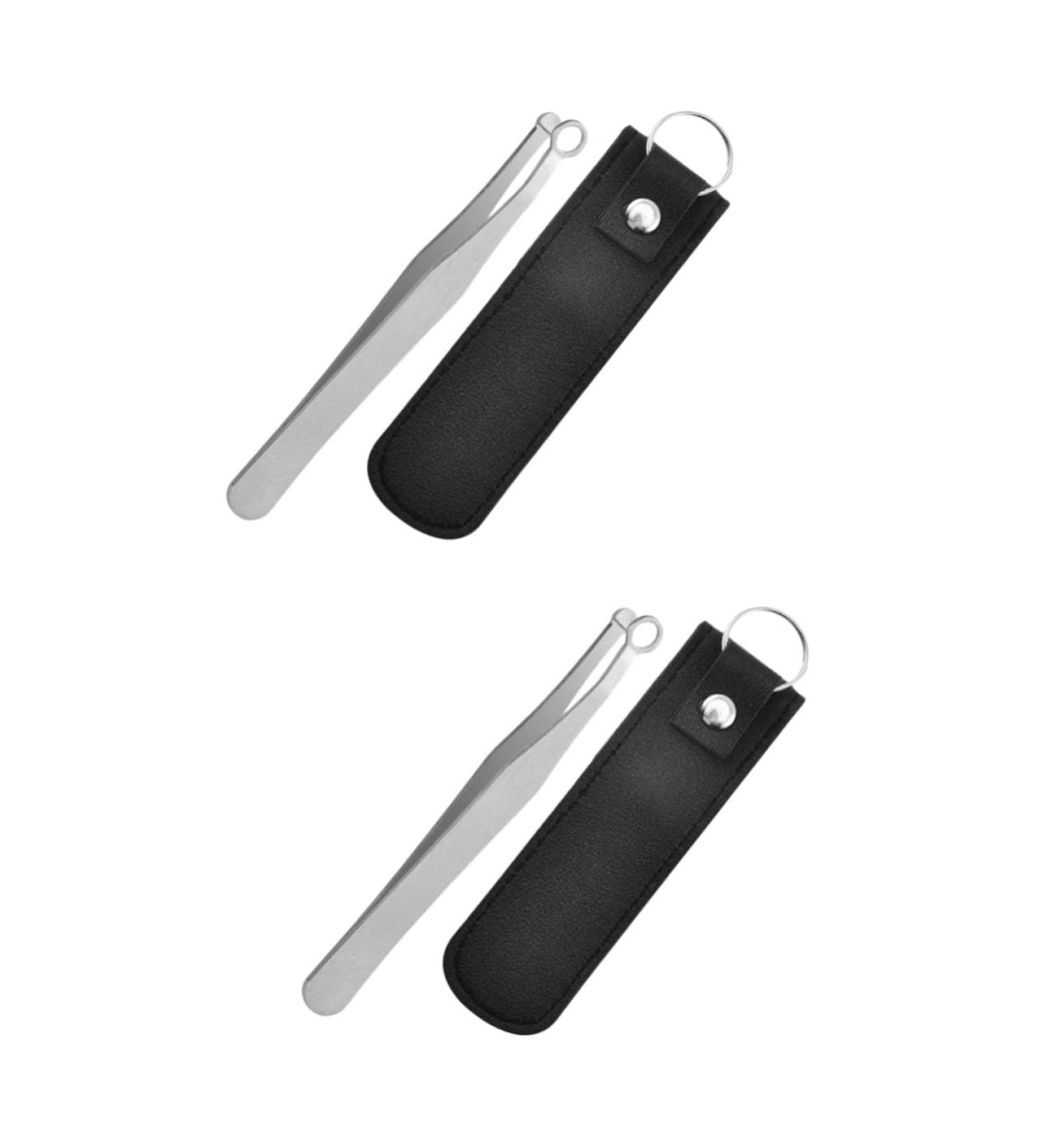 Beaupretty Stainless Steel Nose Hair Trimmers - Precision Round Nose Tweezers for Men | Multi-Purpose Beard & Nasal Hair Removal | 2 Pack - Buy Online on GoSupps.com