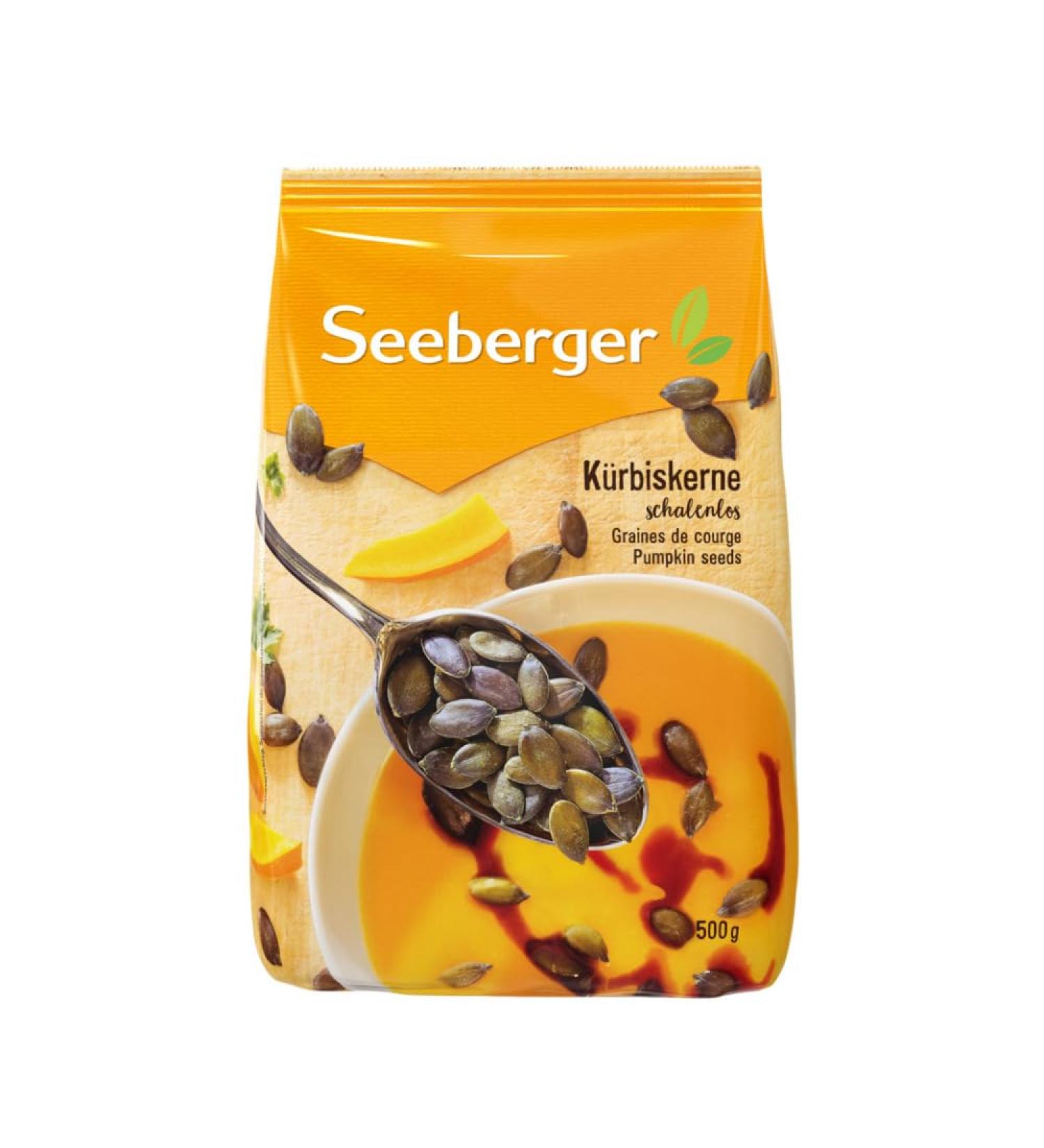 Seeberger Shellless Pumpkin Seeds - Crunchy Vegan Snack & Salad Topping - 500g Pack - Natural Lamp - Buy Online on GoSupps.com