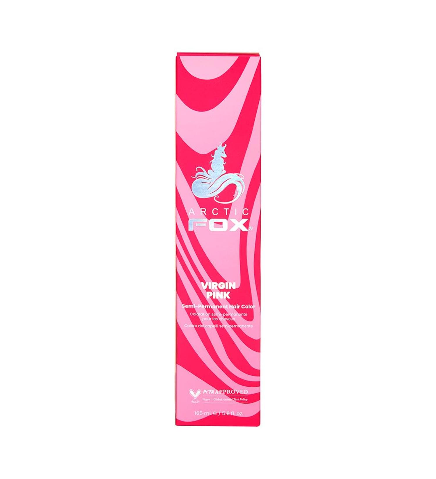 ARCTIC FOX 100% Vegan & Cruelty Free Vibrant Semi Permanent Hair Colour Dye - Virgin Pink 165 ml e - Buy Online on GoSupps.com