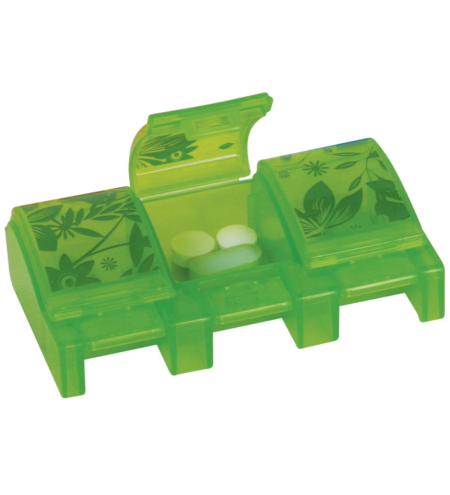 Ezy Dose 3-Compartment Soft Touch Daily Pill Organizer - Pack of 12 | Travel-Friendly Medication & Vitamin Storage for Easy Use - Buy Online on GoSupps.com