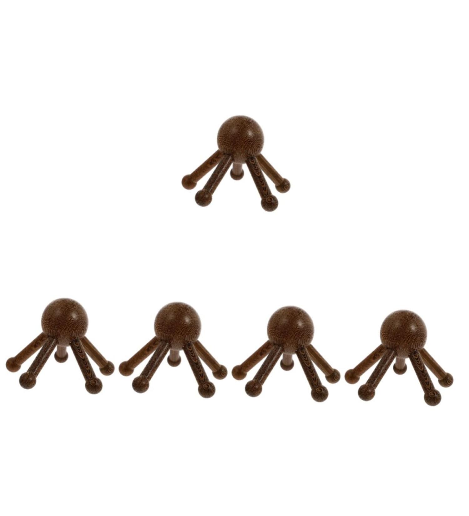 Ultechnovo 5 STK Hand Massager - Creative Wooden Head Claws Massage Device for Ultimate Relaxation | International Shipping Available - Buy Online on GoSupps.com