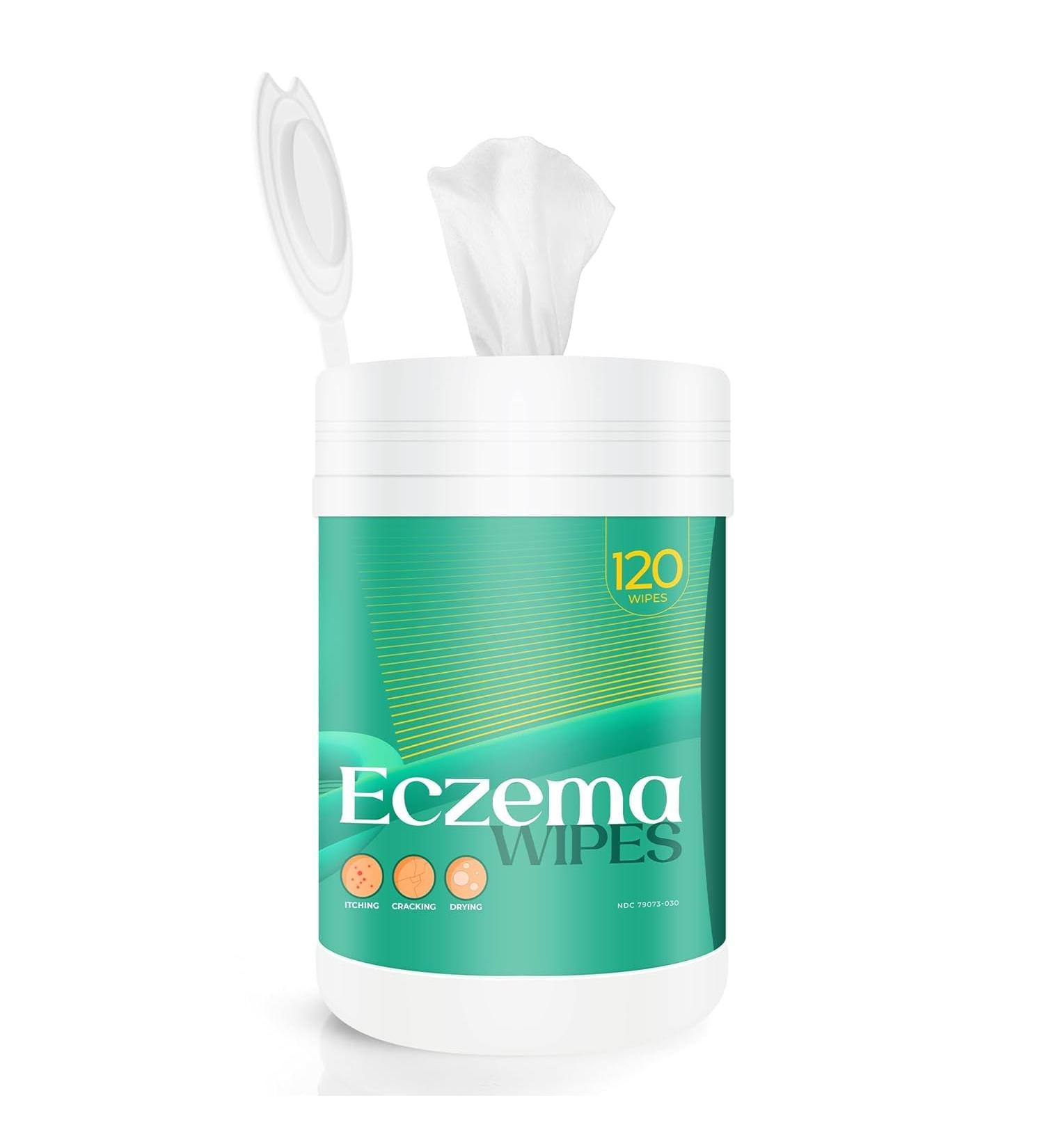 All-Natural Eczema Wipes | Fast Acting Relief with Oatmeal | Soothes Itching & Cracking | Organic Skin Protectant - Buy Online on GoSupps.com