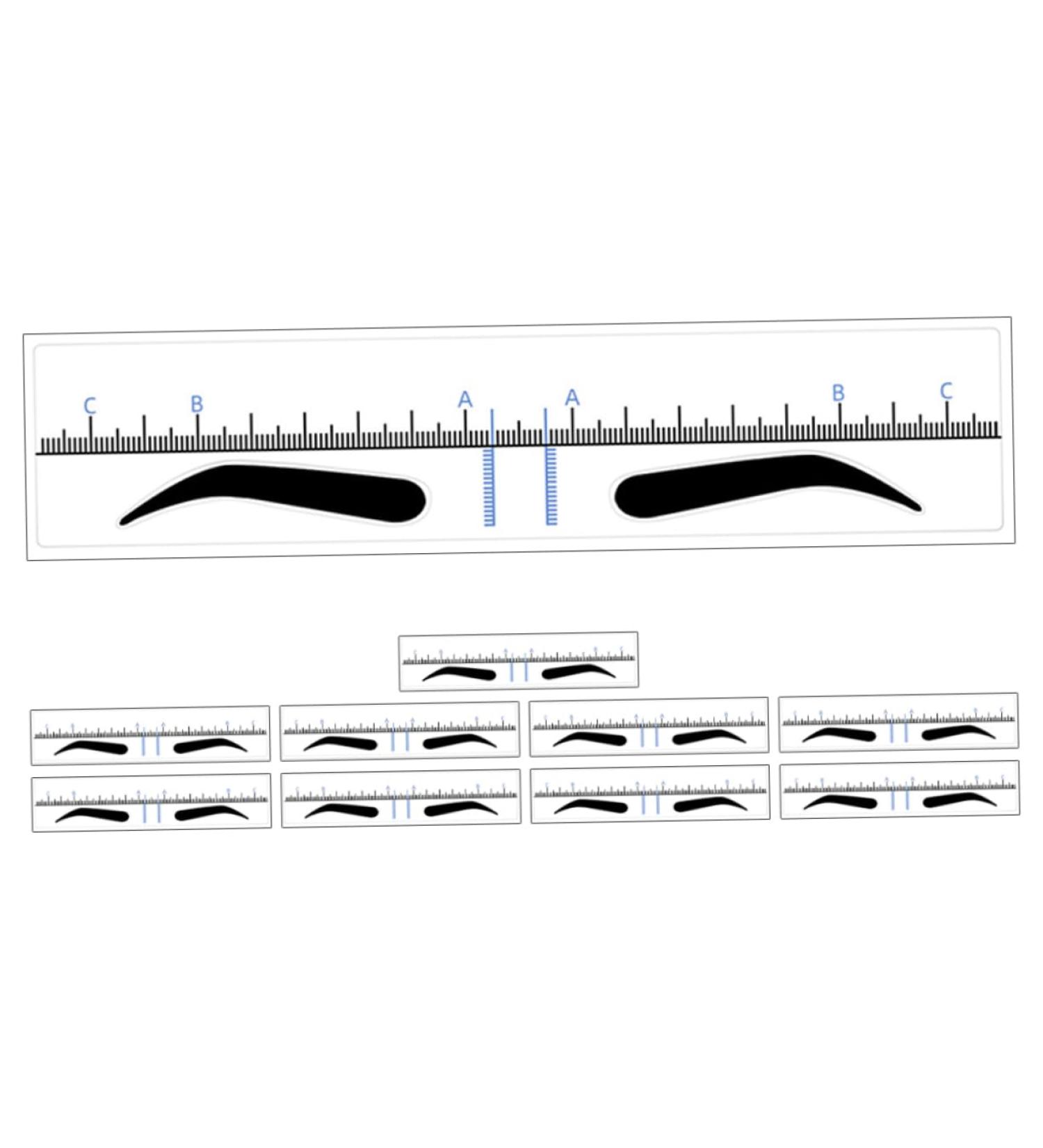 GLEAVI 10pcs Tools Brow Template Measuring Ruler Measuring Tool Shape Sticker Drawing Tool Disposable - Buy Online on GoSupps.com