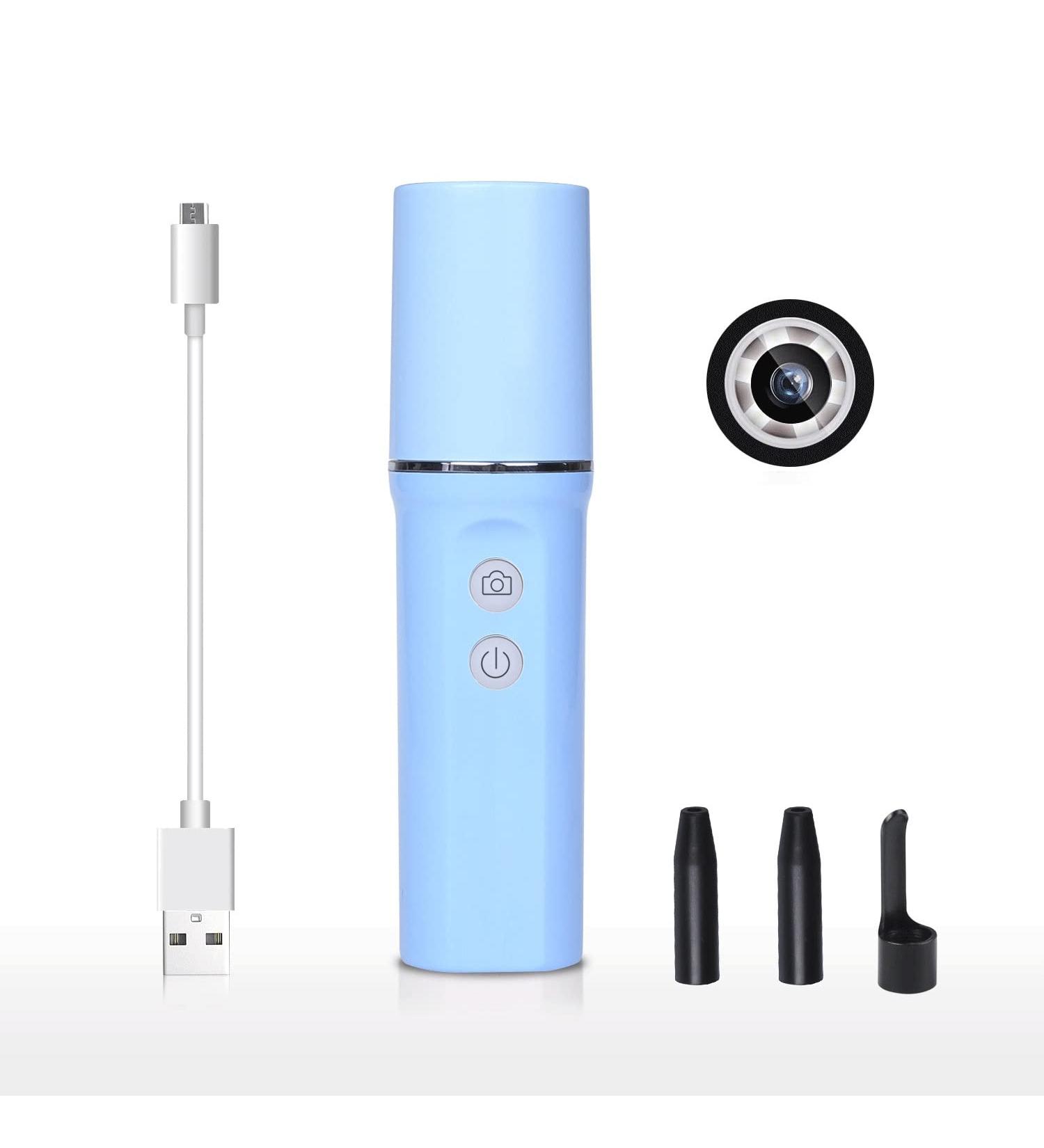 Marycan WiFi Ear Wax Removal Tool | 720P HD Ear Camera | 6 LED Lights | LCD Screen | Safe Ear Cleaner for Kids & Adults - Blue - Buy Online on GoSupps.com
