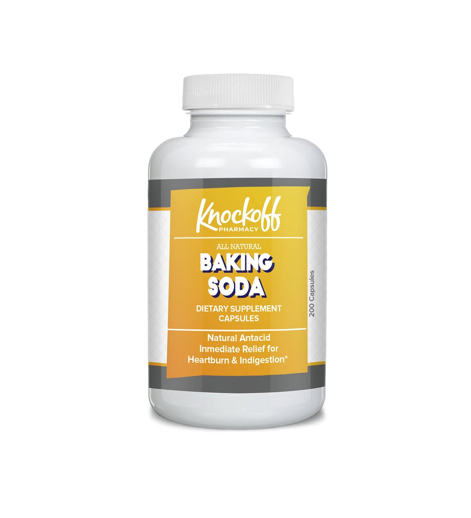 Pharmacy Grade Baking Soda Capsules 1600mg - 200 Count - Buy Online on GoSupps.com