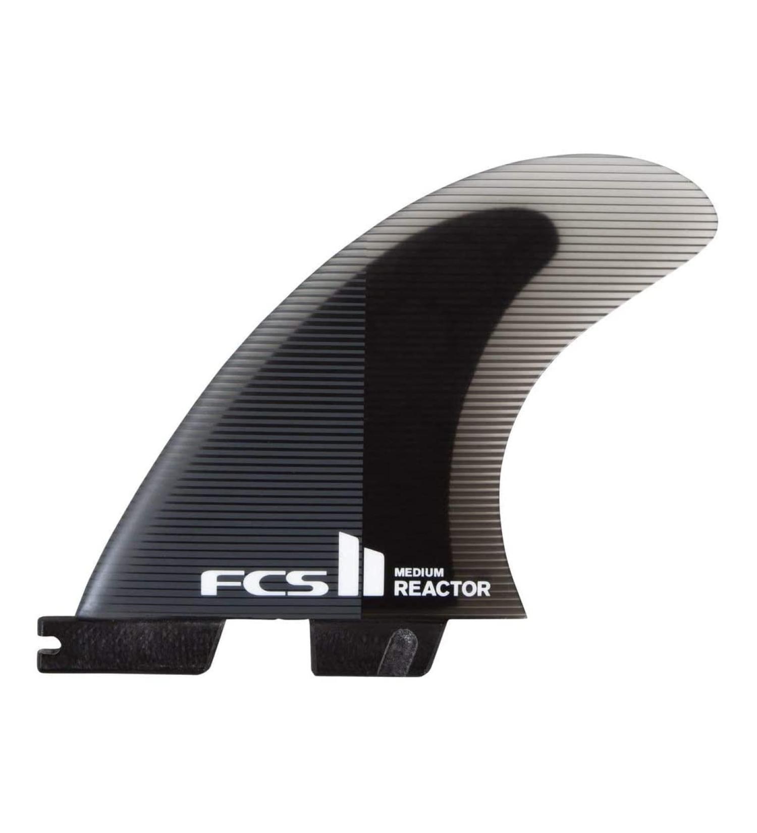 FCS II Reactor Performance Core Tri Fin Set - Charcoal/Black - L