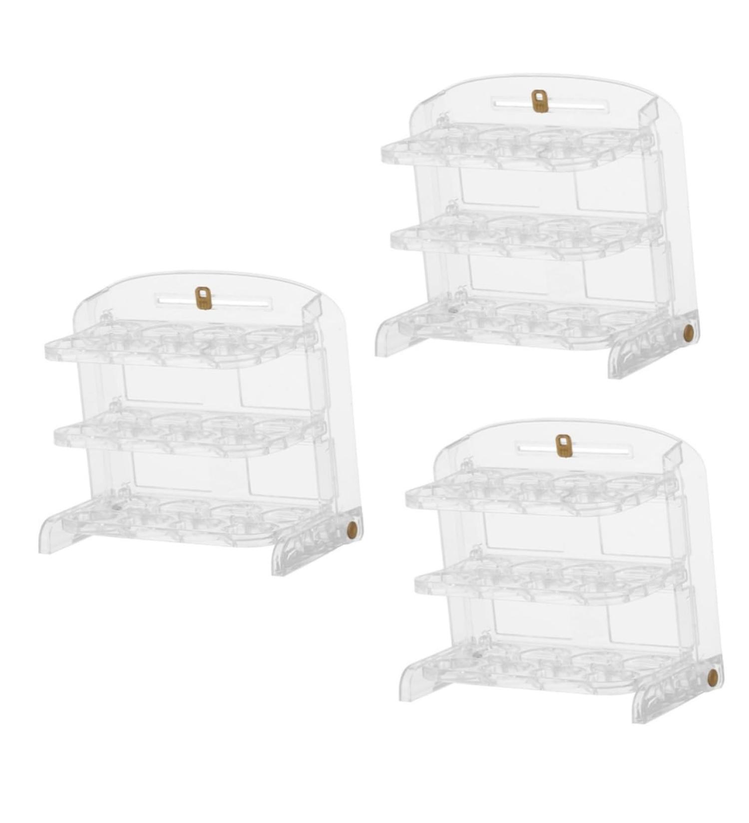 Plastic Egg Holder 3pcs Egg Storage Box Eggs Refrigerator Egg Holder Egg Tray Kitchen re-usable - Buy Online on GoSupps.com