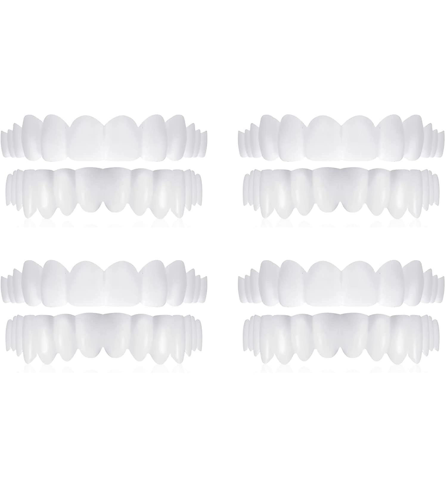 Batlam Snap-On Veneers - 4 Pairs Artificial Teeth for Instant Smile | Fake Snap-in Teeth for Men & Women - Buy Online on GoSupps.com