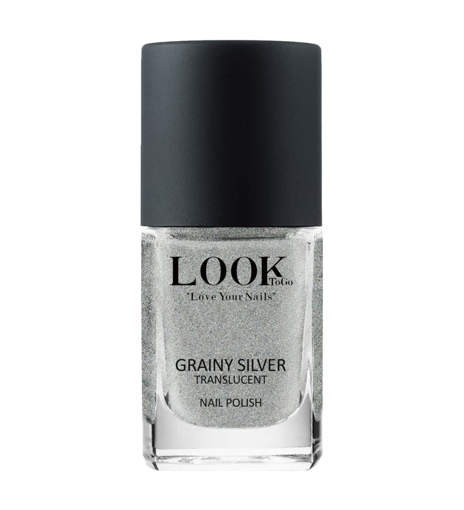 Look To Go Vegan Nail Polish - GRAINY SILVER | 21-Free PETA Approved Made in Germany | 12ml International Shipping - Buy Online on GoSupps.com