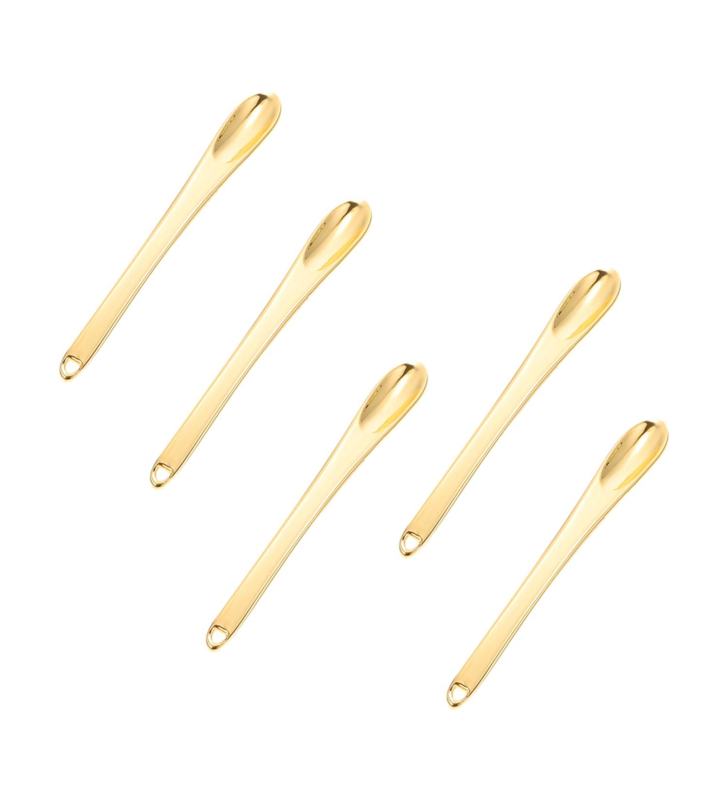 FRCOLOR 15 PCS Face Cream Spoons - Eco-Friendly Zinc Alloy Makeup Scoops & Scraper for Skincare | Mini Gold Cosmetic Tools for Easy Application - Buy Online on GoSupps.com