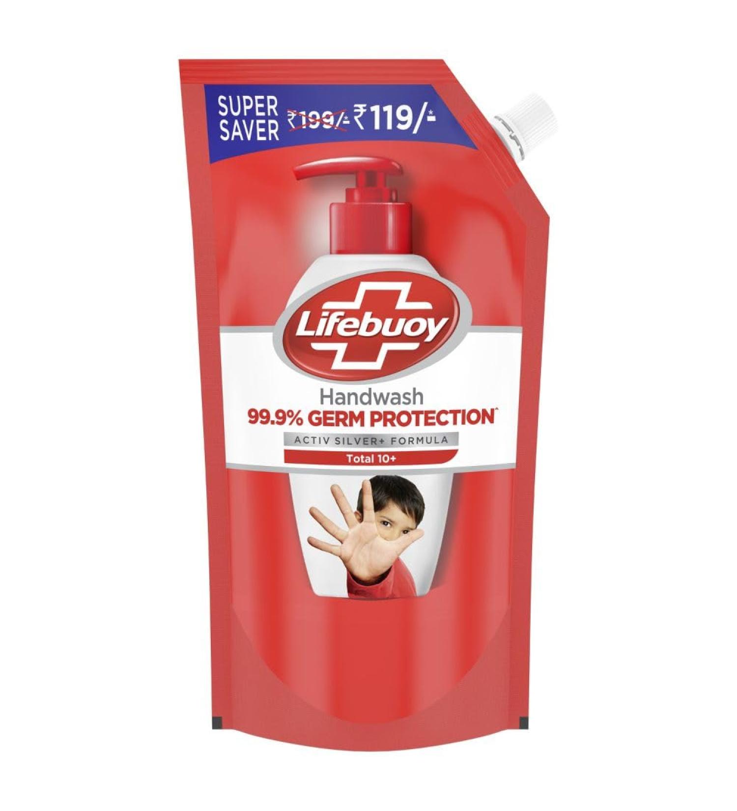 Lifebuoy Total 10 Activ Naturol Handwash Refill 750ml - Germ Protection & Hygiene for Global Shipping - Buy Online on GoSupps.com