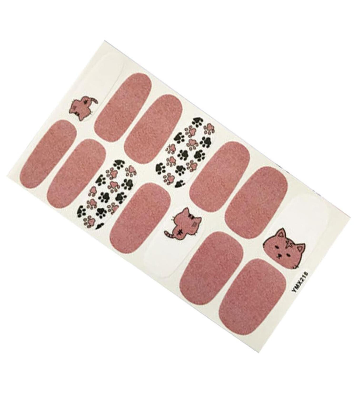 dijiusidy Nail Art Stickers Self-Adhesive Fingernail Decal with Strap Glue DIY Art Decor Full Cover Manicure Kits for Women Girls YMX218 - Buy Online on GoSupps.com