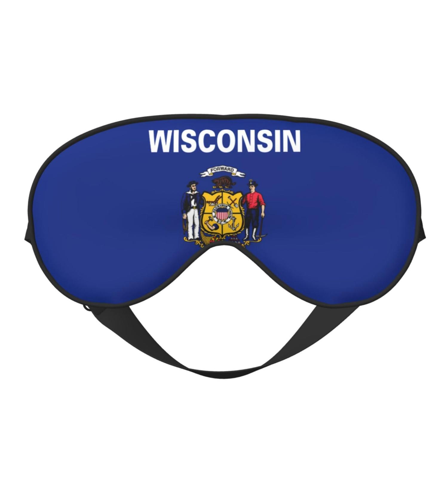 Buy Wisconsin State Flag Soft Eye Mask | Comfortable Light Blocking Sleep Mask for Side Sleepers - Buy Online on GoSupps.com