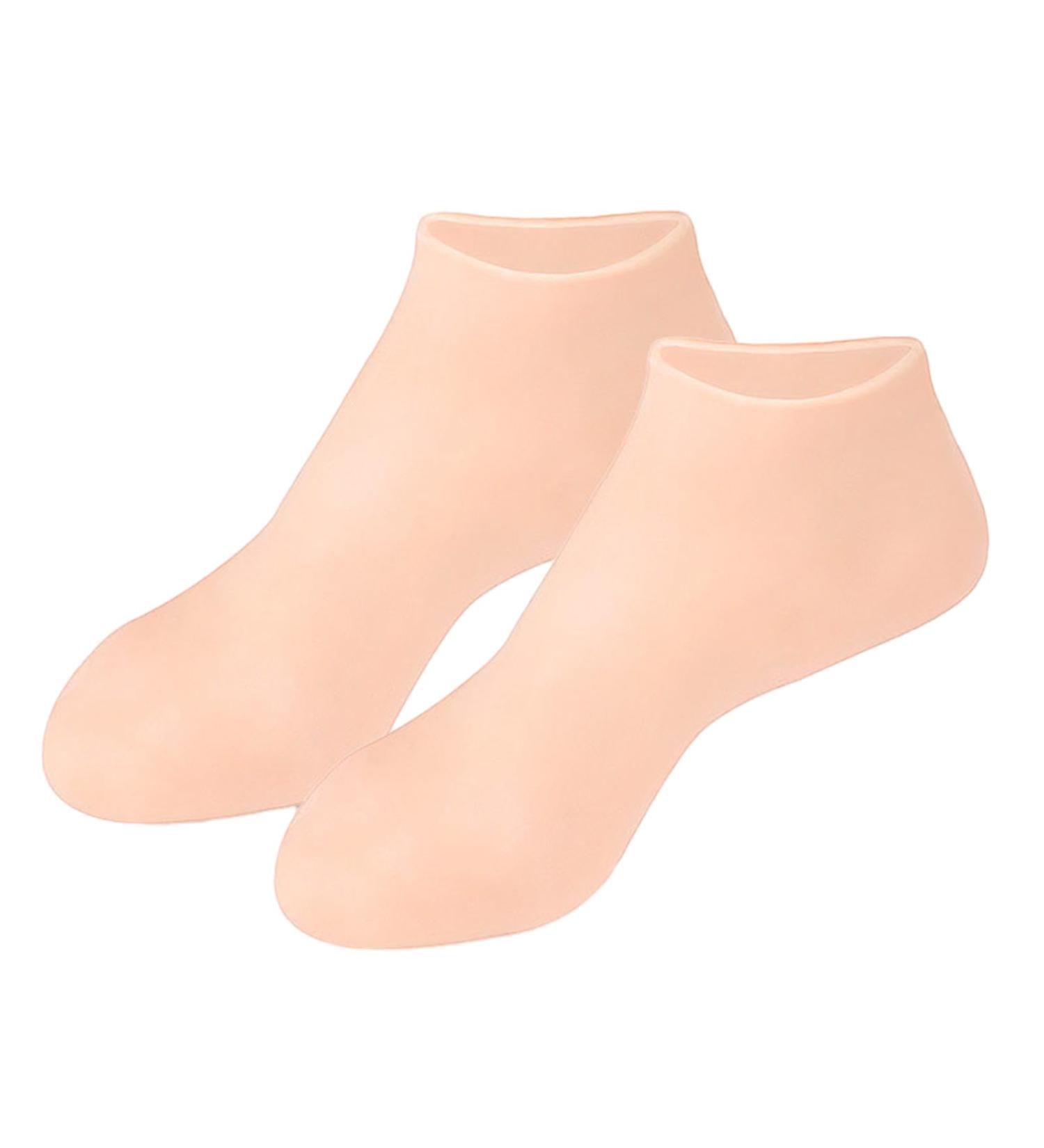 Silicone Moisturizing Socks for Cracked Feet | Slip-Resistant Elastic Foot Care | 2 Pairs Winter Spa Gel Socks for Women - Buy Online on GoSupps.com