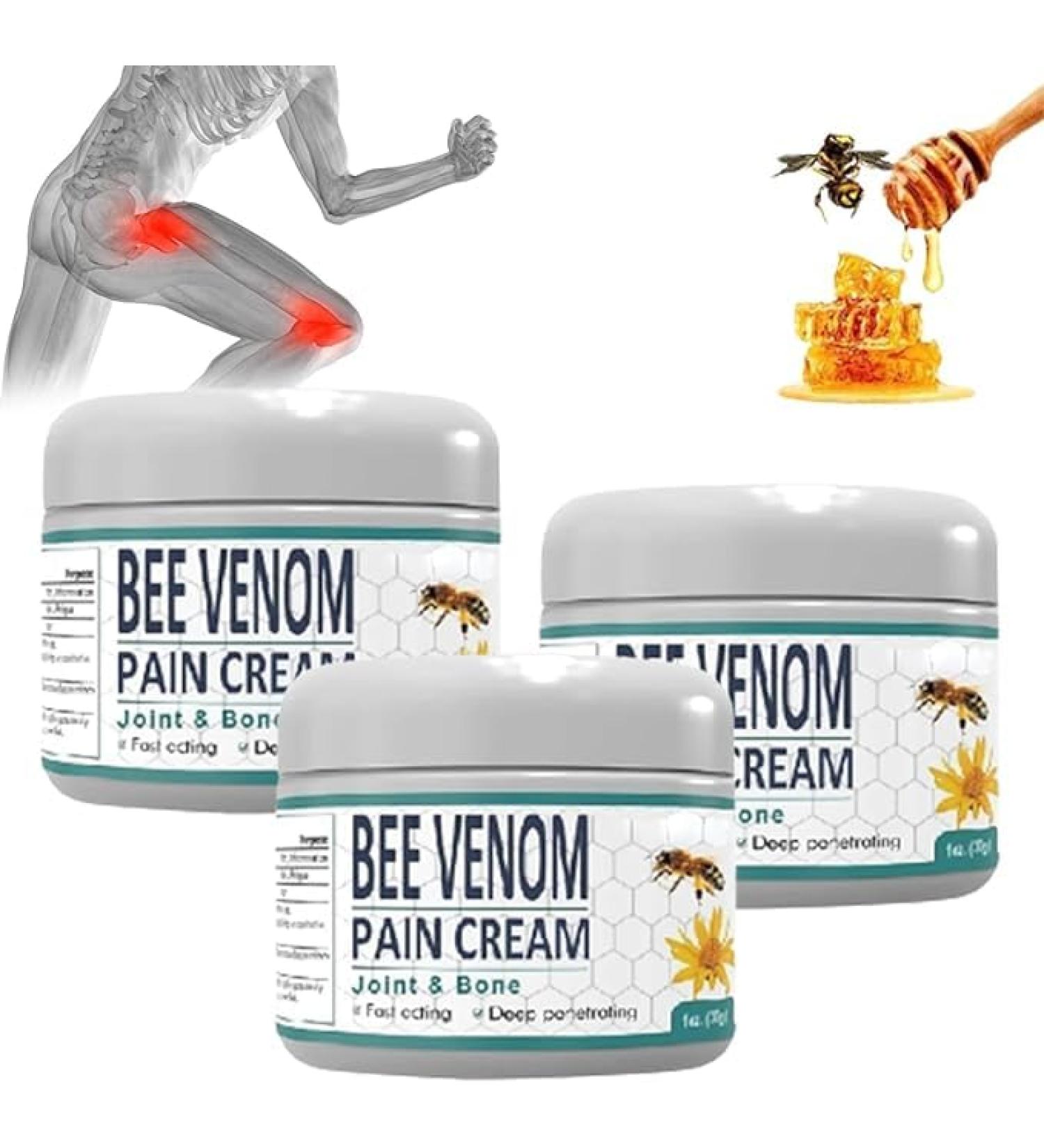 Bee Venom Pain and Bone Healing Cream Advanced Bee Venom Gel Joint and Bone Therapy New Zealand Bee Venom Joint and Bone Therapy Cream Bee Venom Ultra Strength Pain Relief Cream 3PC) - Buy Online on GoSupps.com