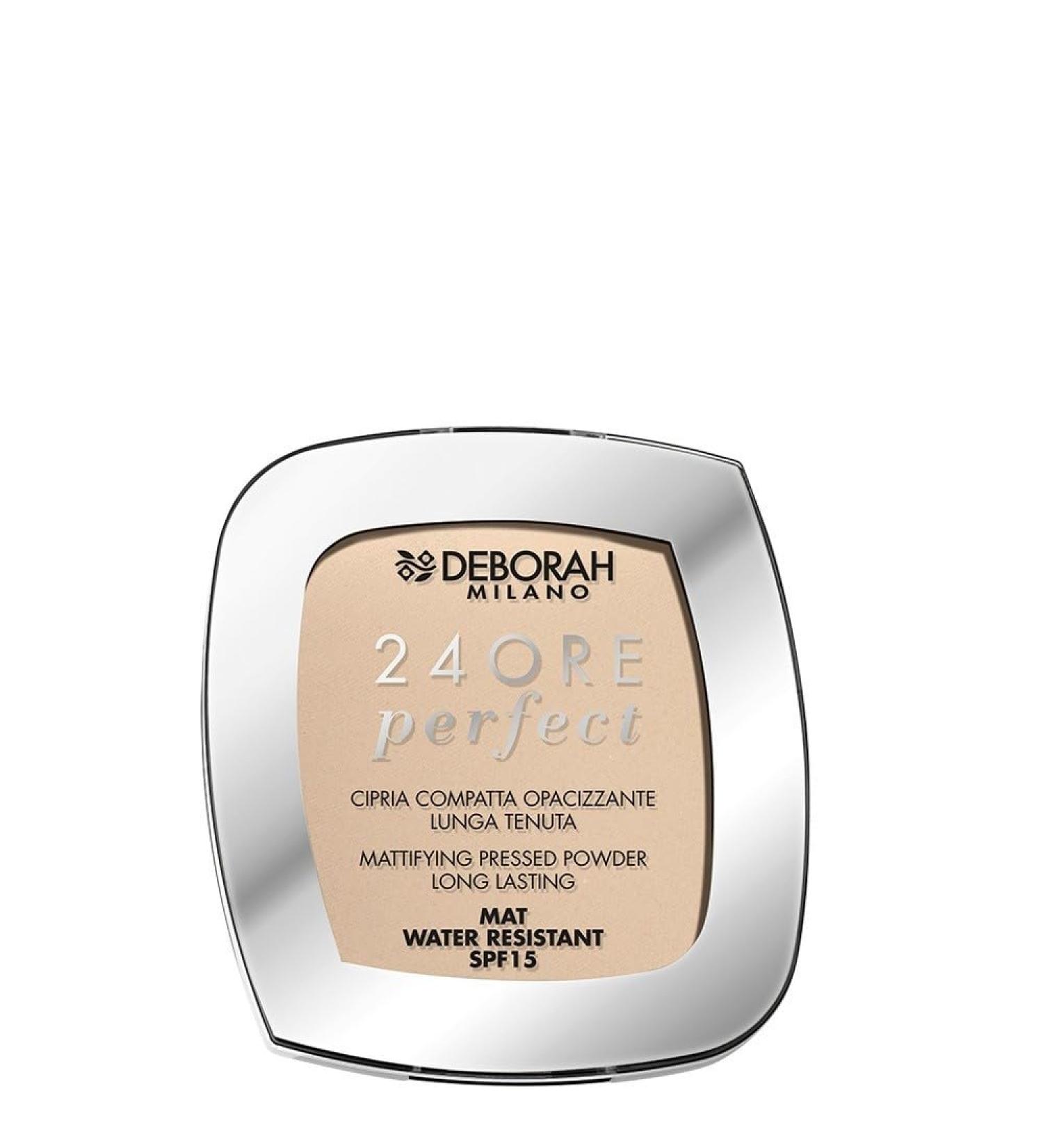 DEBORAH Deborah Milano - 24 Hour Perfect Compact Powder SPF 15 N3 Rose ultra-fine texture optimal action soothing and regenerating suitable for sensitive skin 9 g 1 item