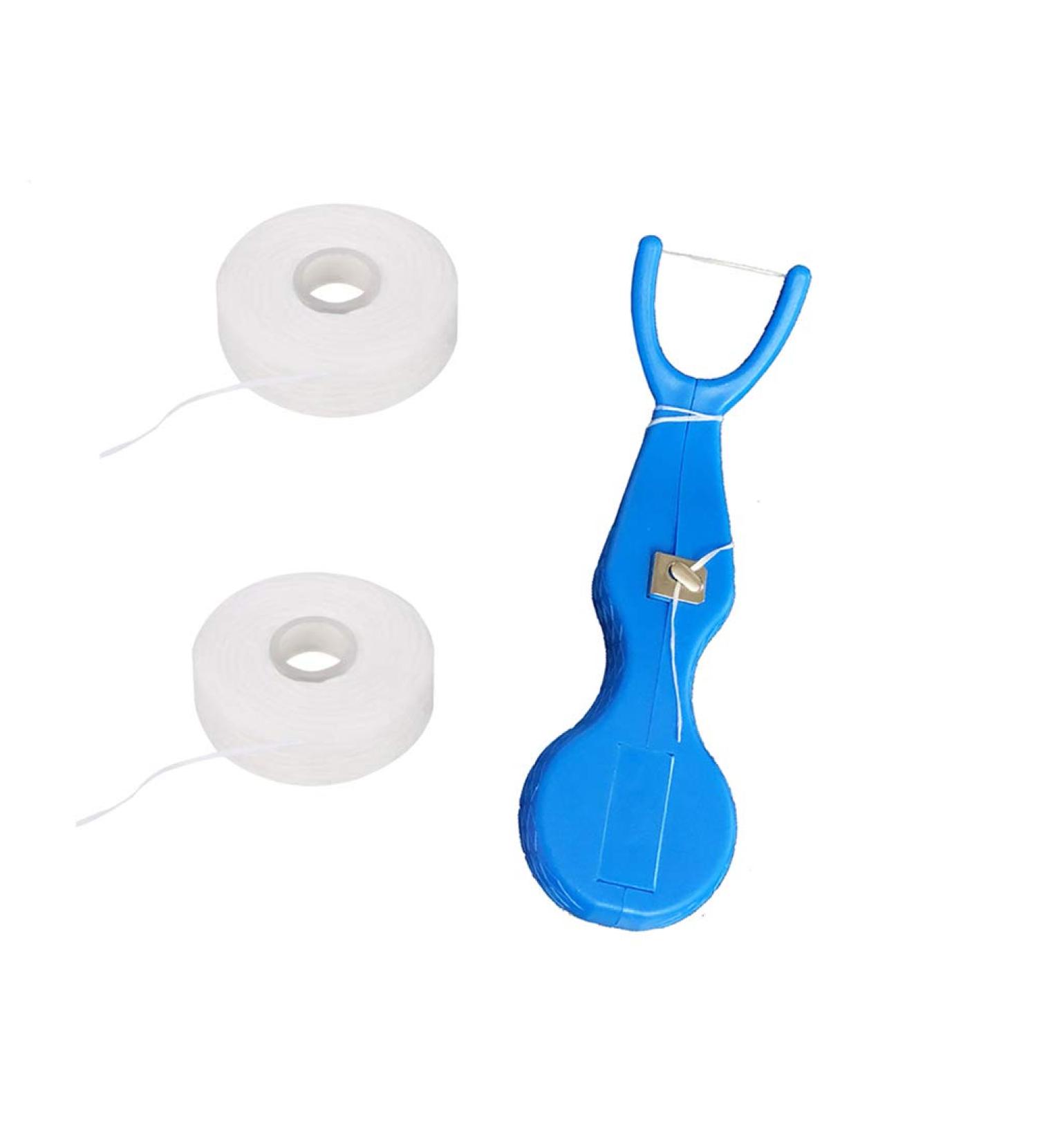 Healifty Dental Floss Stick - Essential Dental Care Set with 2 Floss Picks | Blue | Best for Oral Hygiene - Buy Online on GoSupps.com