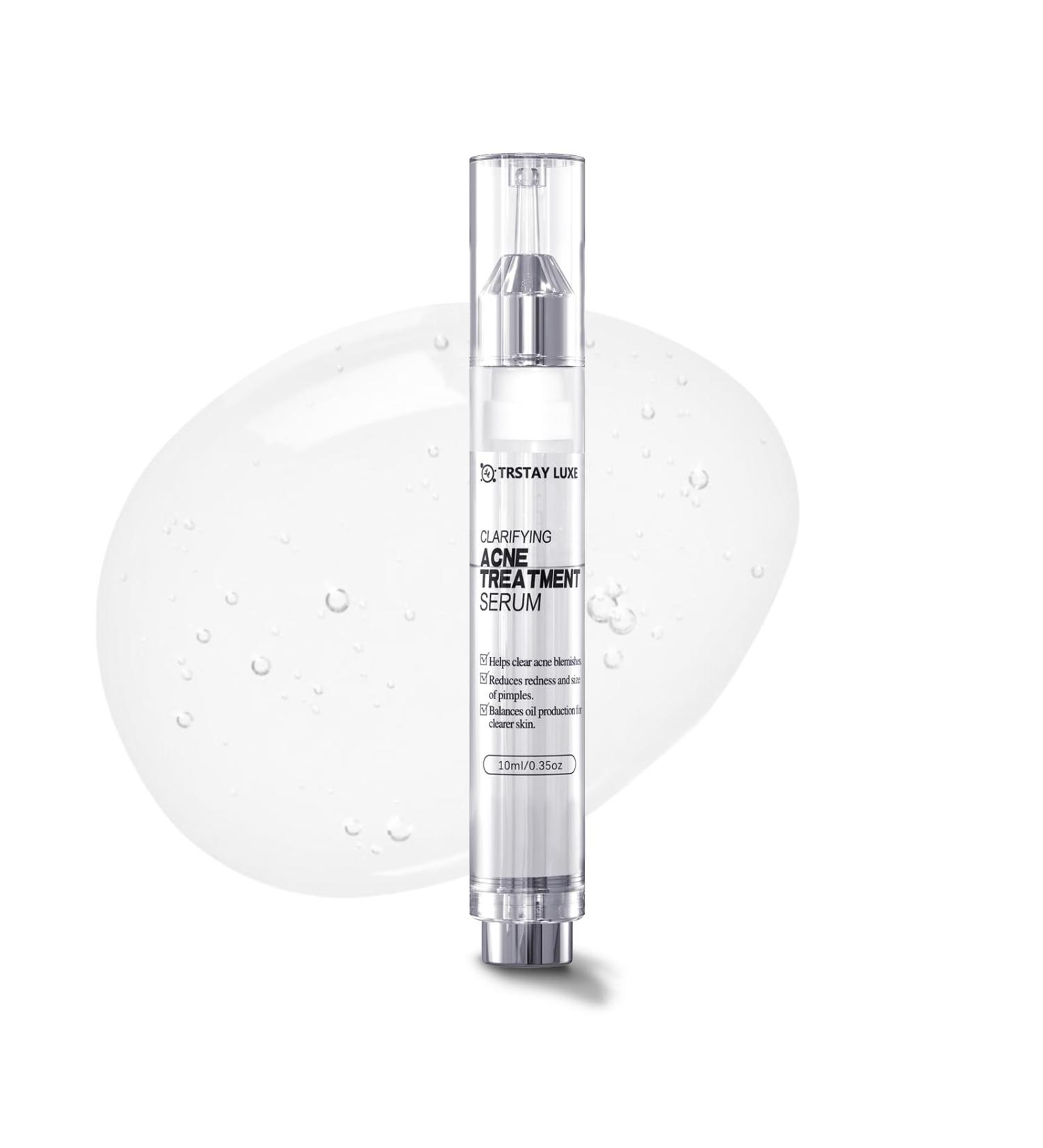 TRSTAY LUXE Acne Treatment Serum with 2% Salicylic Acid Clarifying Acne Gel for Face, Helps Treat Acne Blemishes, Reduce Redness & Control Oil Daily Acne Care for Men & Women (10ml) - Buy Online on GoSupps.com