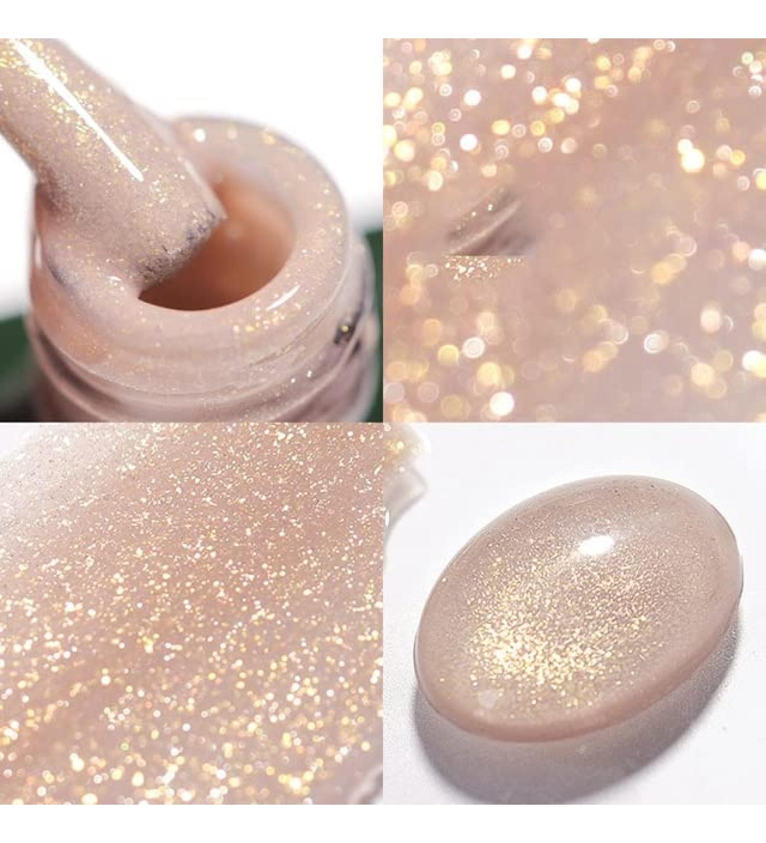 15ml Reflective Glitter Rubber Base Gel Nail Polish Glass Bottle Sparkling Sequins Soak Off UV LED Gel Varnish for Manicure - (Color: 2) - Buy Online on GoSupps.com