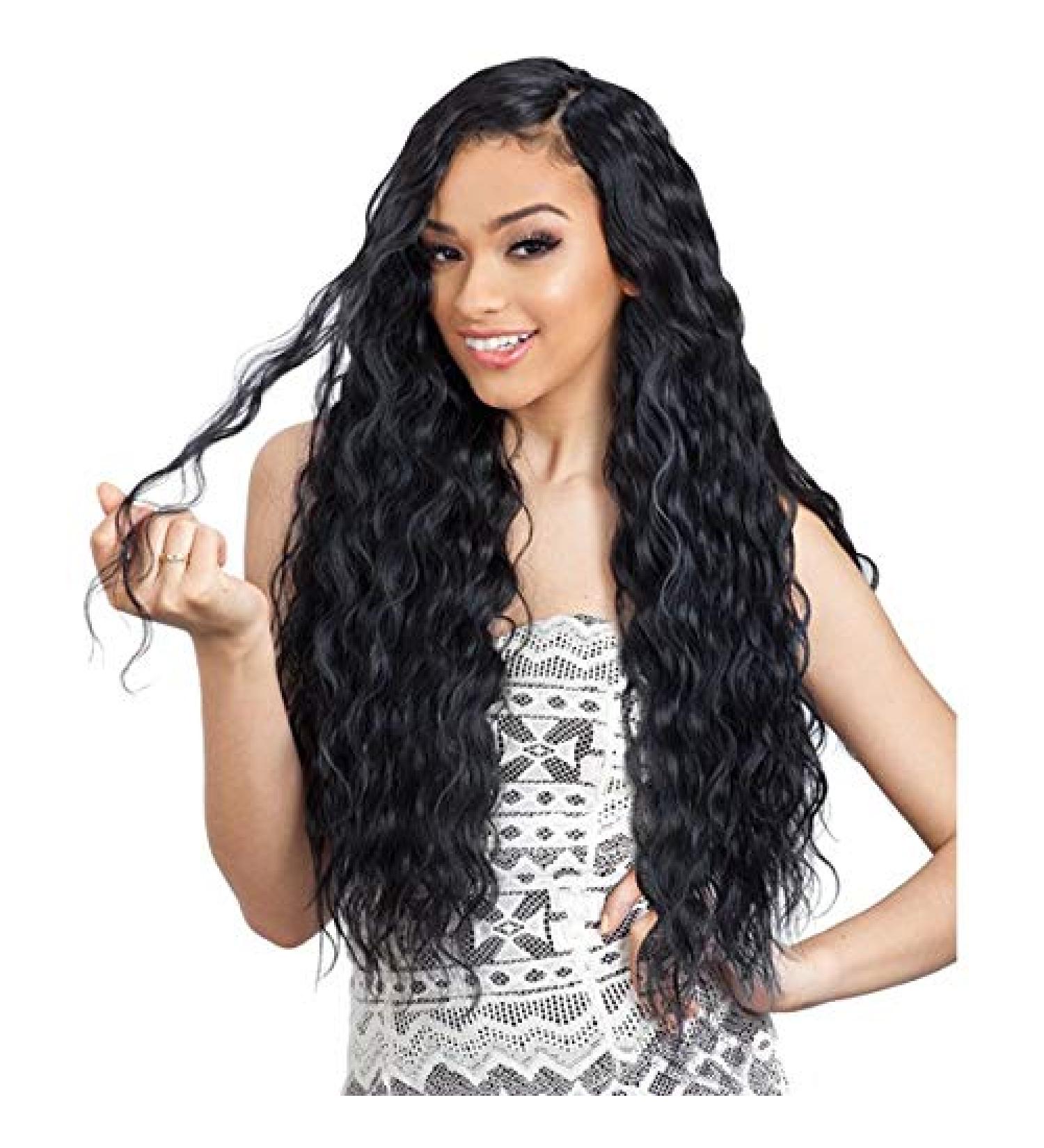 Shake-N-Go Organique Synthetic Weave Hair Extension - BREEZY WAVE 30 (1B Off Black) 30 1B Off Black