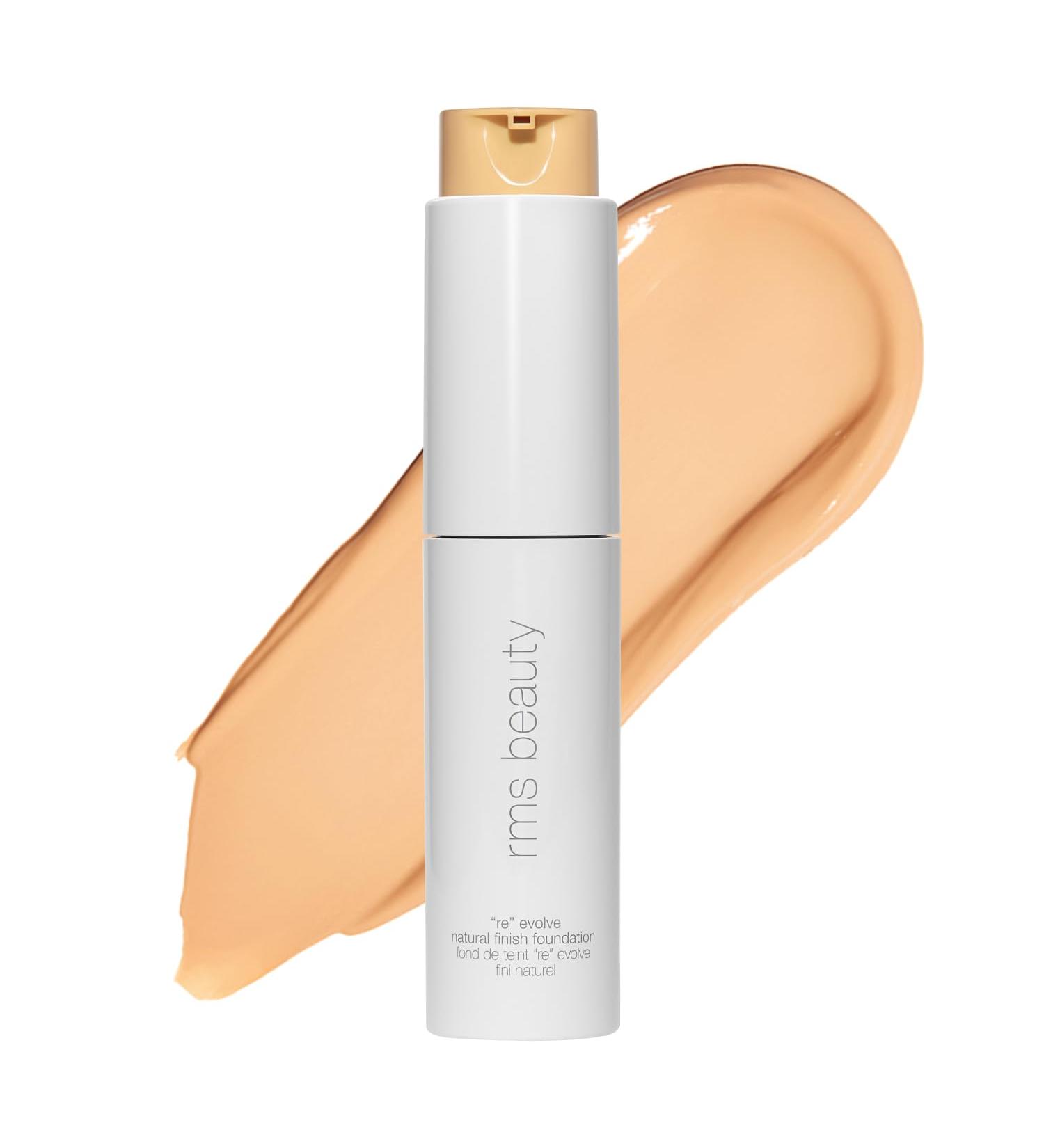 RMS Beauty ReEvolve Natural Finish Foundation - Refillable Liquid Makeup | 22 Full Size Skin Tint for Flawless Face - Buy Online on GoSupps.com