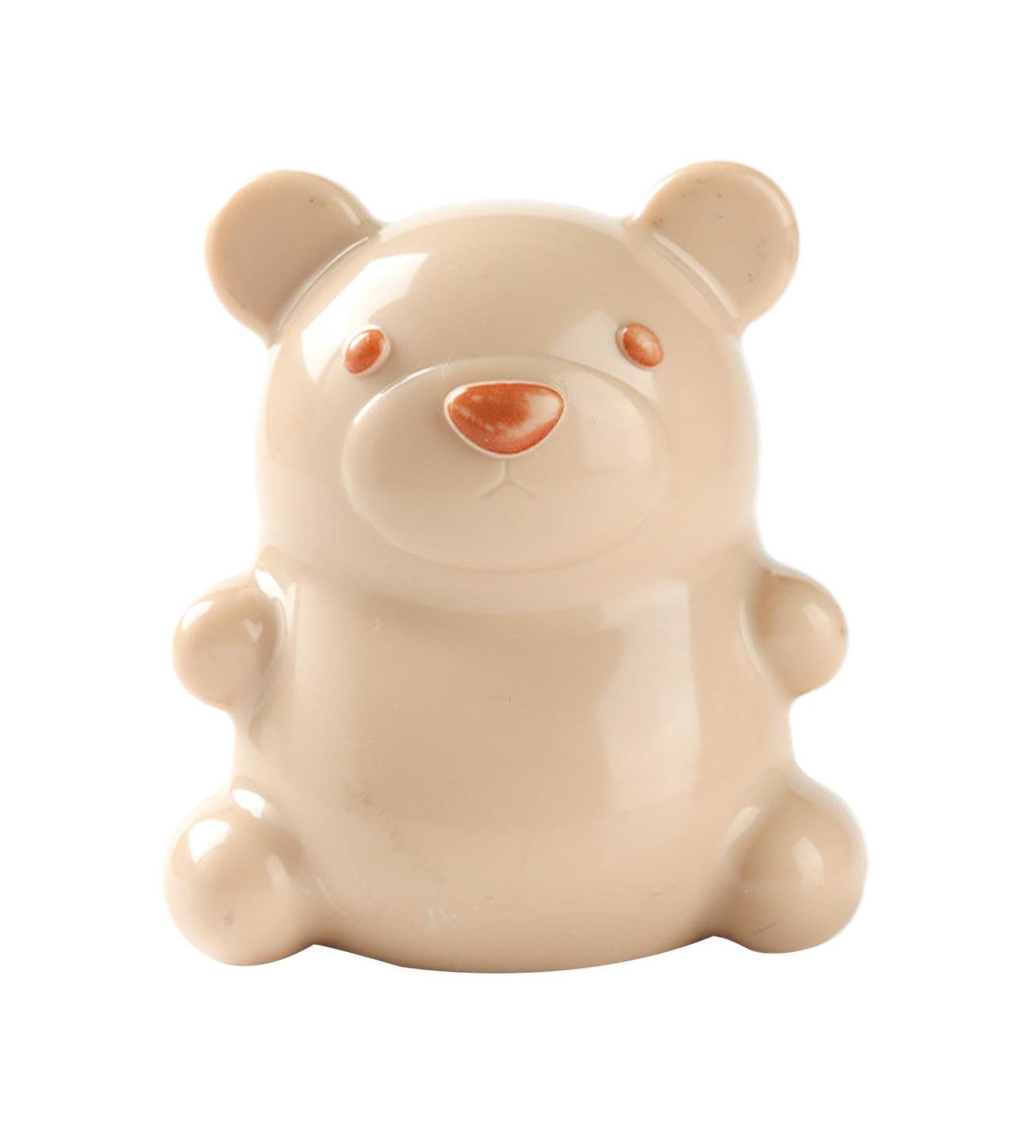 Bear Finger Nail Brush | Cute Bear Hand Fingernail Brush Cleaner | Easy To Grip Bear Finger Nail Brush With Soft Bristles Gently Cleans Kid's Nails Beige - Buy Online on GoSupps.com