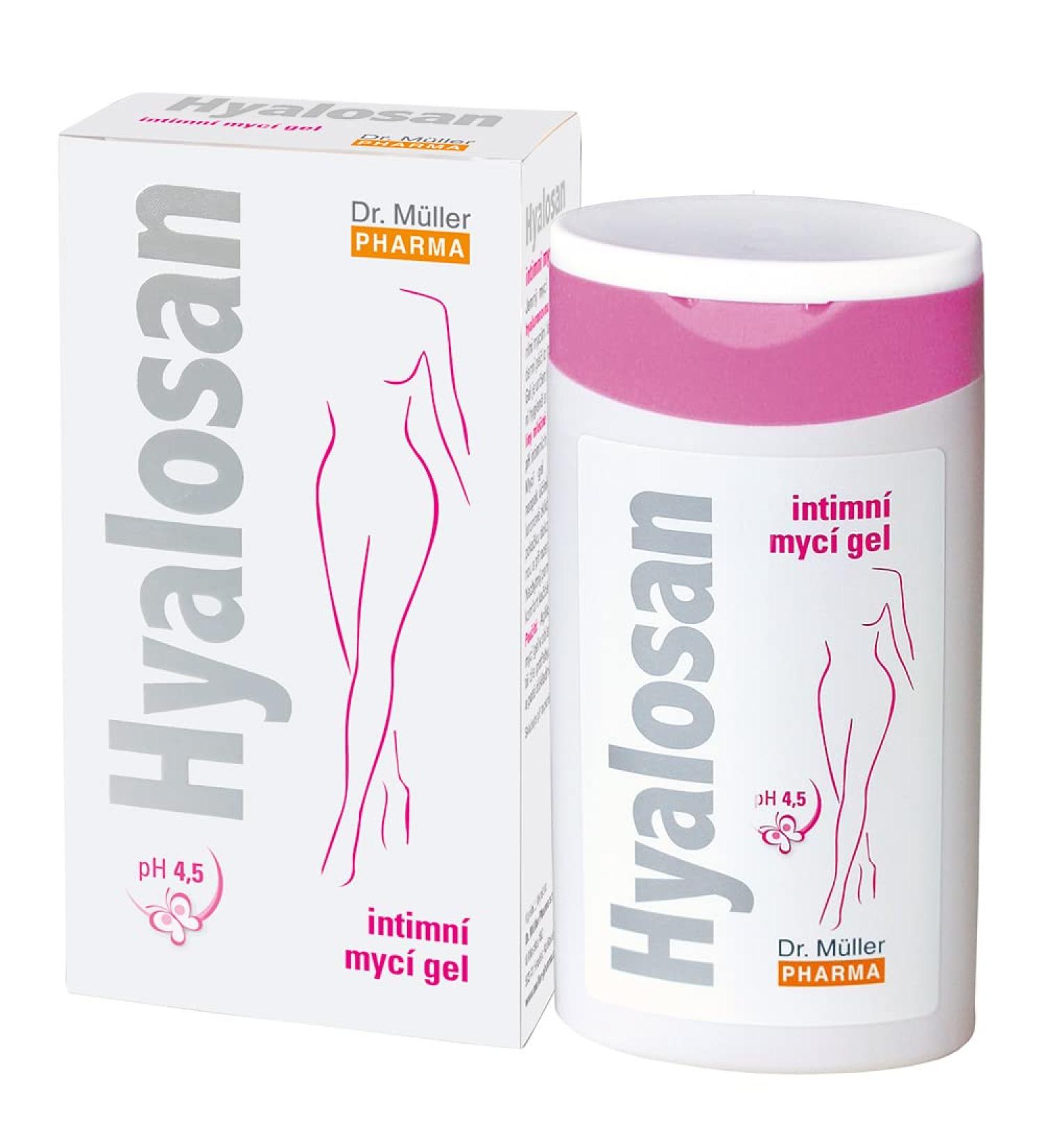Dr. Muller Pharma Hyalosan Intimate Wash Gel With Hyaluronic Acid and Neutral pH 6.76 Fl Oz (200 ml)