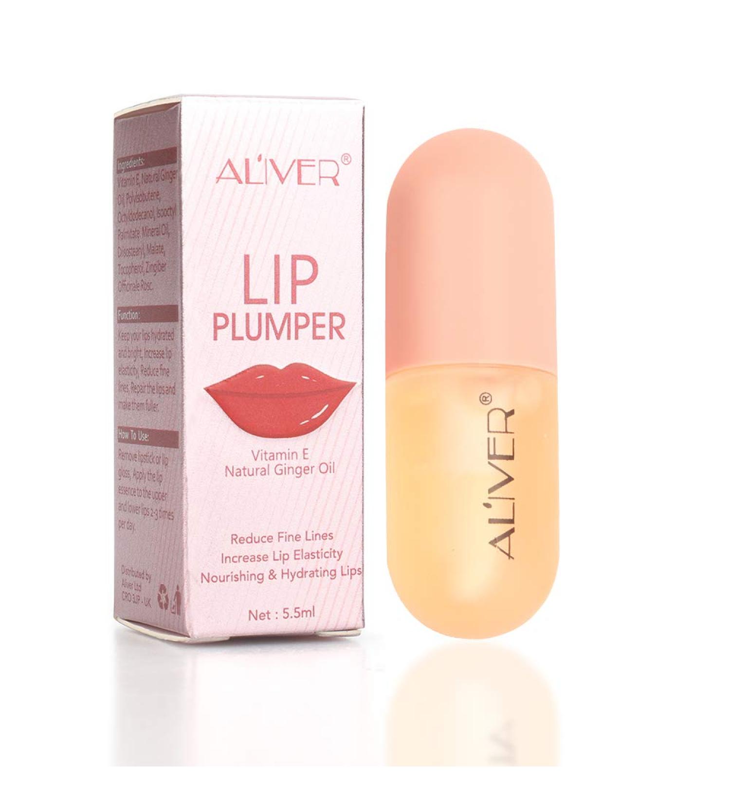 Ginger Natural Lip Plumper 2 Pack - Enhance, Plump, and Hydrate Lips with Serum and Gloss - Reduce Fine Lines for Beautiful Fuller Lips - Buy Online on GoSupps.com