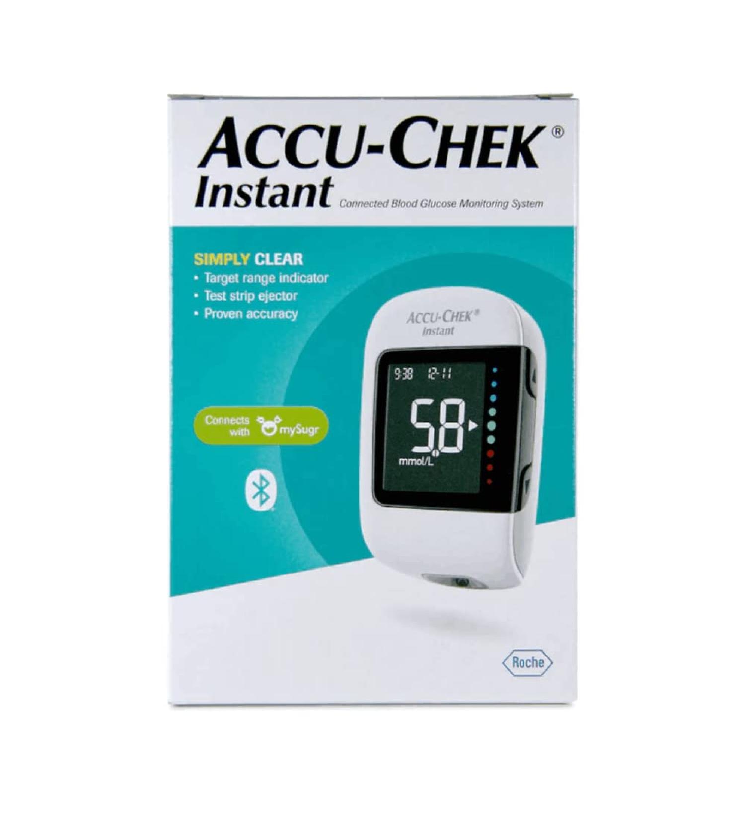 Accu Chek Instant Blood Glucose Monitoring System white