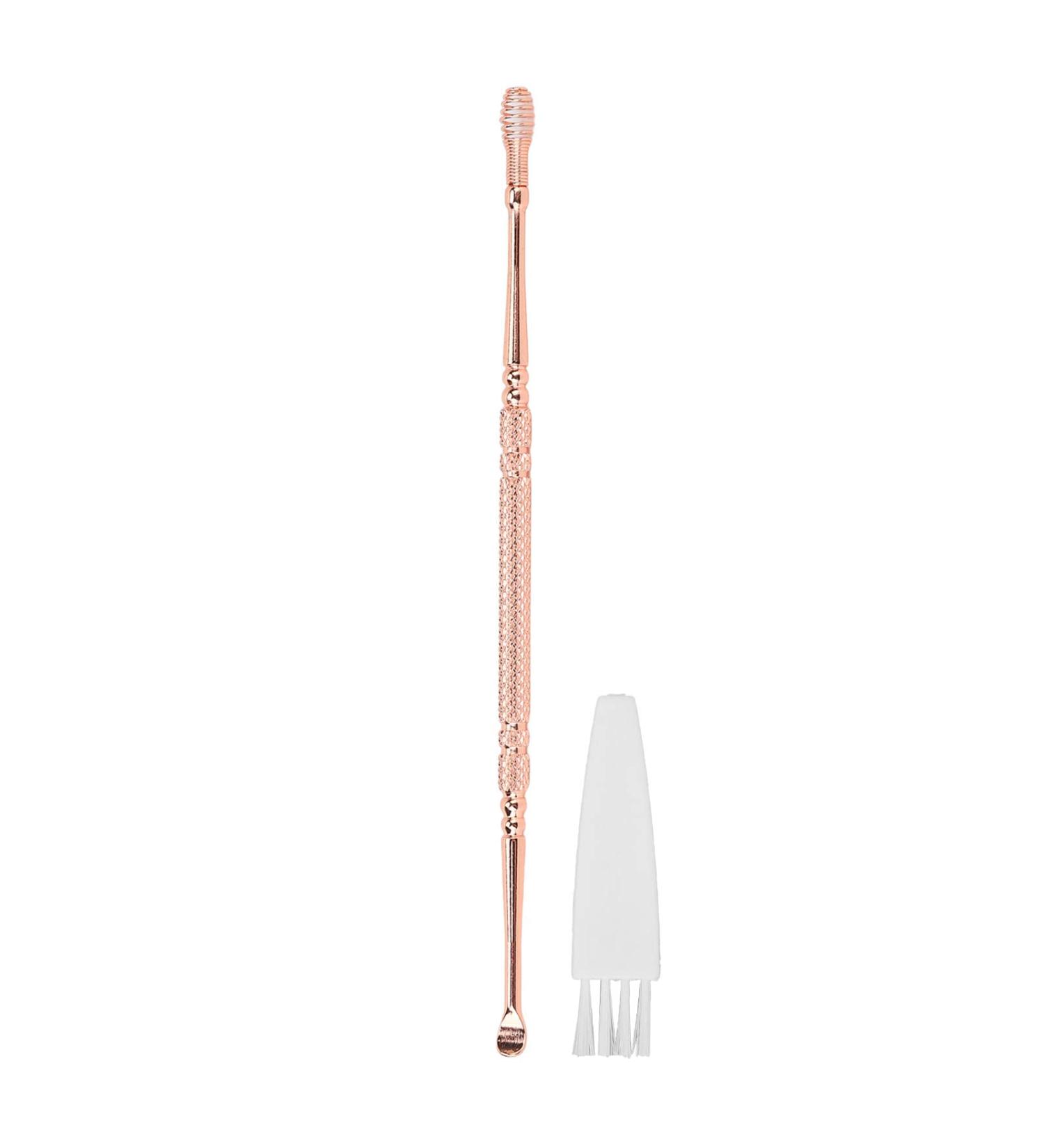 Rose Gold Stainless Steel Double Head Ear Spoon | Ergonomic Design | Relieves Itching | Spiral Spring Ear Stick - Buy Online on GoSupps.com