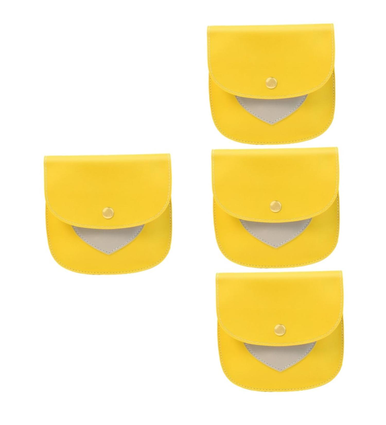 4-Piece Women's Bandage & Menstrual Storage Bag Set | Stylish Leather Cosmetic Bags for Teens & Students - 14x13.5cm - Buy Online on GoSupps.com